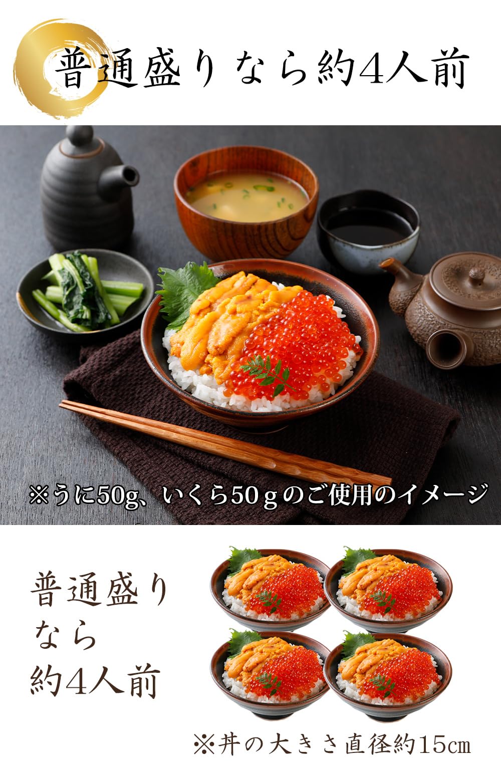 Amazon.co.jp: カニパラダイス ウニといくらの海鮮丼セット (ブランチ