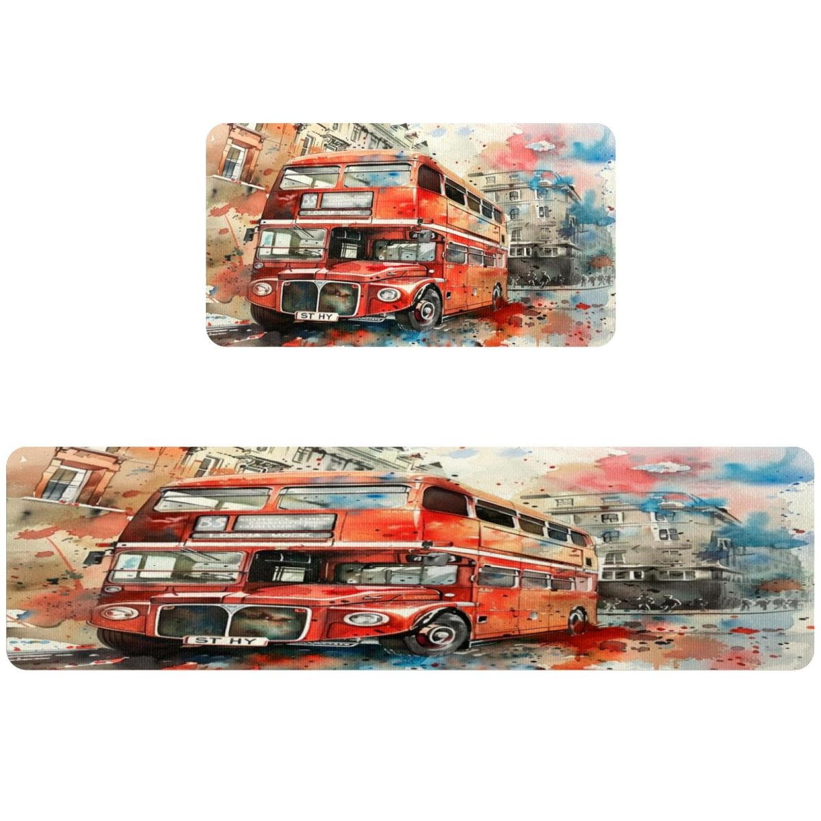 Alfombra de cocina absorbente contra salpicaduras tapete lavable 2 piezas