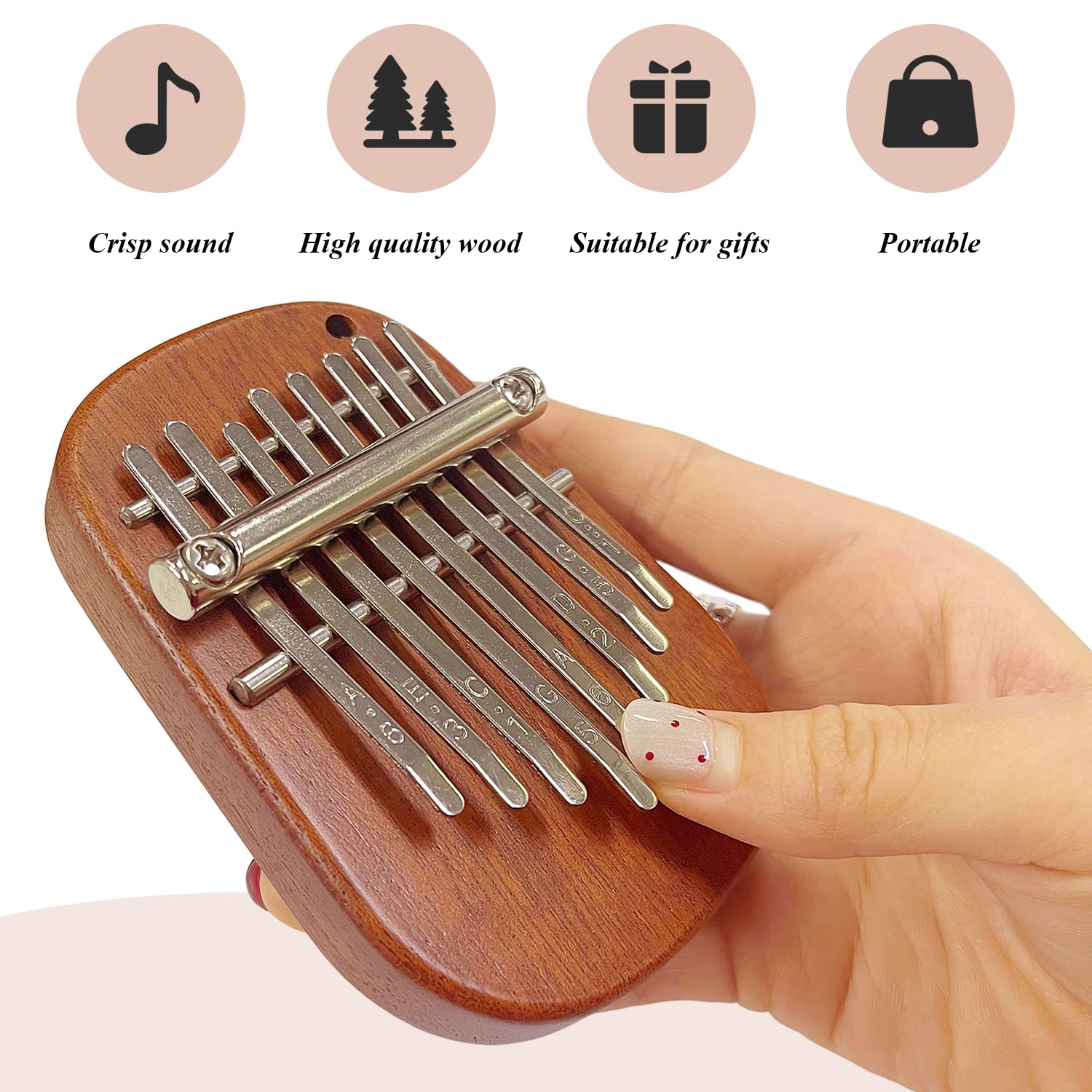 1 Set Of Mini Thumb Piano, Portable Finger Piano, Creative Finger Piano, Musical Instrument Learning Tool - Image 4