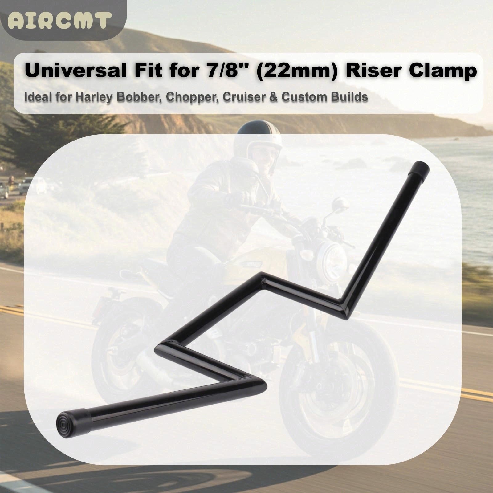 Amazon.com: AIRCMT 7/8'' 22mm Motorcycle Z Drag Bar Handlebar For