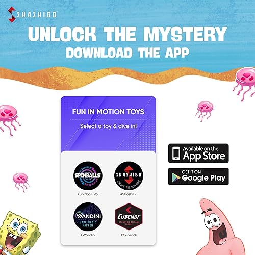 Miniatura 7 de SHASHIBO Caja que cambia de forma de Bob Esponja, premiado y patentado, cubo magnético con 36 imanes de tierras raras, el cubo antiestrés se