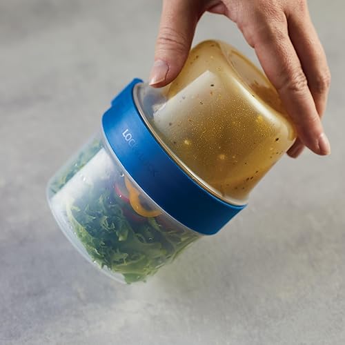 Miniatura 3 de LOCK & LOCK LocknLock Easy Essentials Twist - Contenedor de dos vías para almacenar alimentos, sin BPA y apto para lavavajillas, juego de 12 piezas,