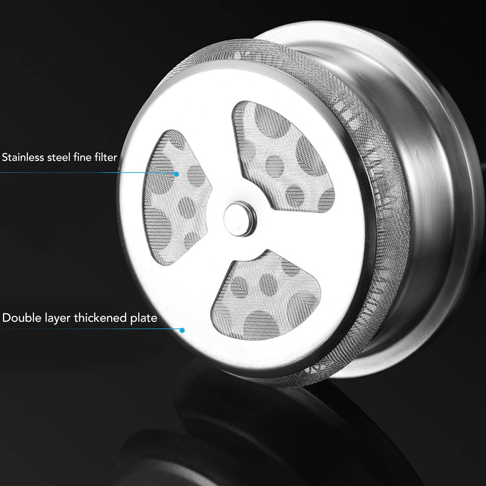 aqxreight Stainless Steel Double Layer French Press Coffee Maker Portable for Outdoor Camping Travel (800ml)