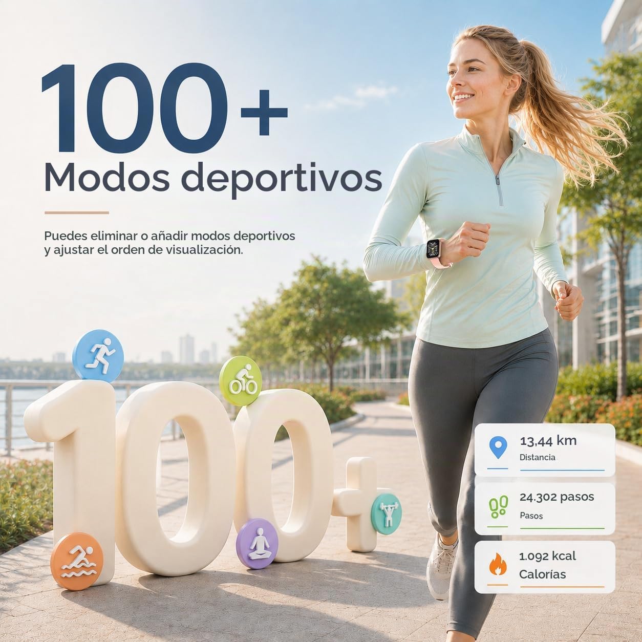 Reloj Inteligente Mujer Smartwatch con Cámara: 1.91" Primer Reloj del Mundo con Esfera de Video Deportivo Tracker con Bluetooth Llamada Monitor Sueño SpO2 Frecuencia Cardíaca IP67 para Android I0S