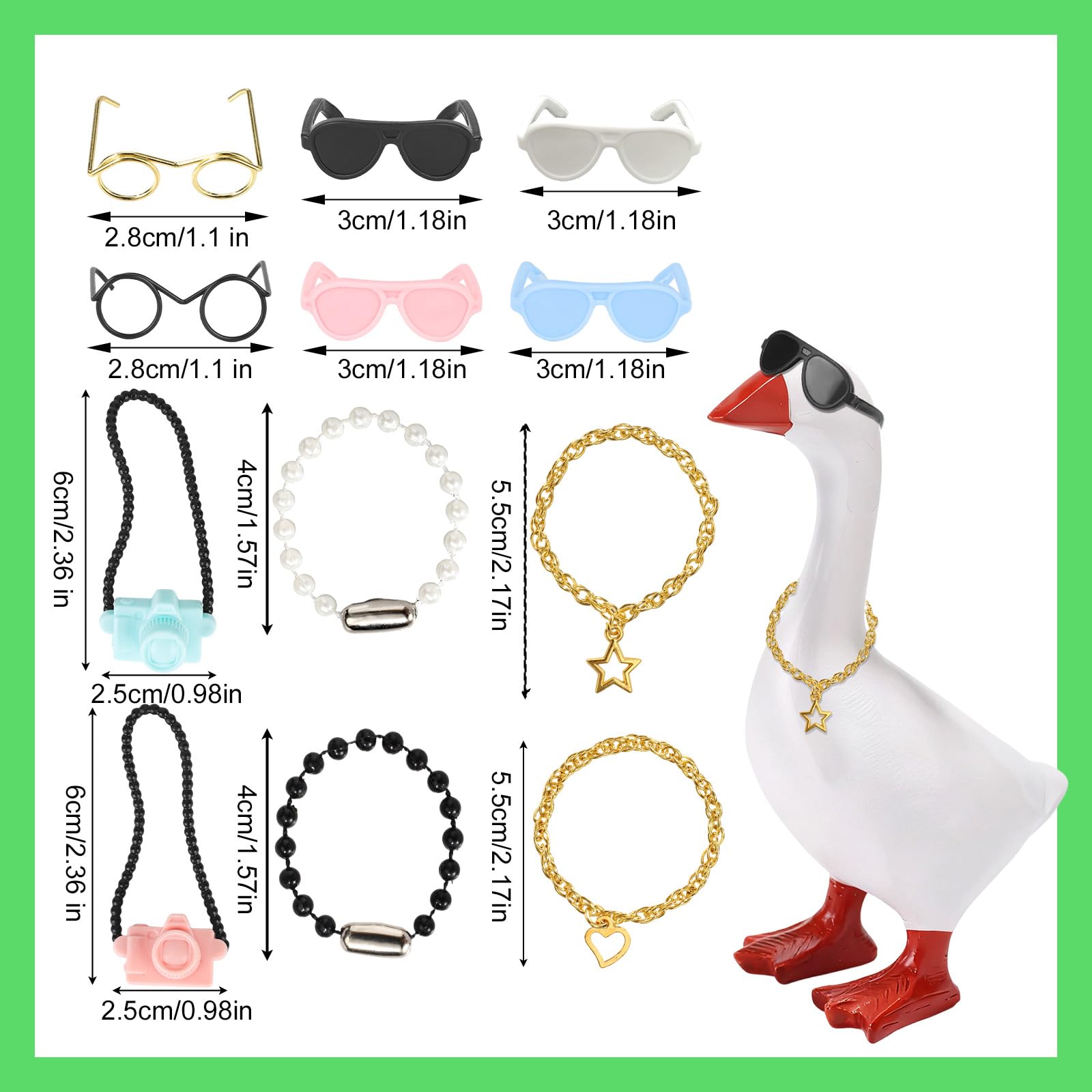 Sinbana 12pcs Desk Goose Outfits Set - Image 2