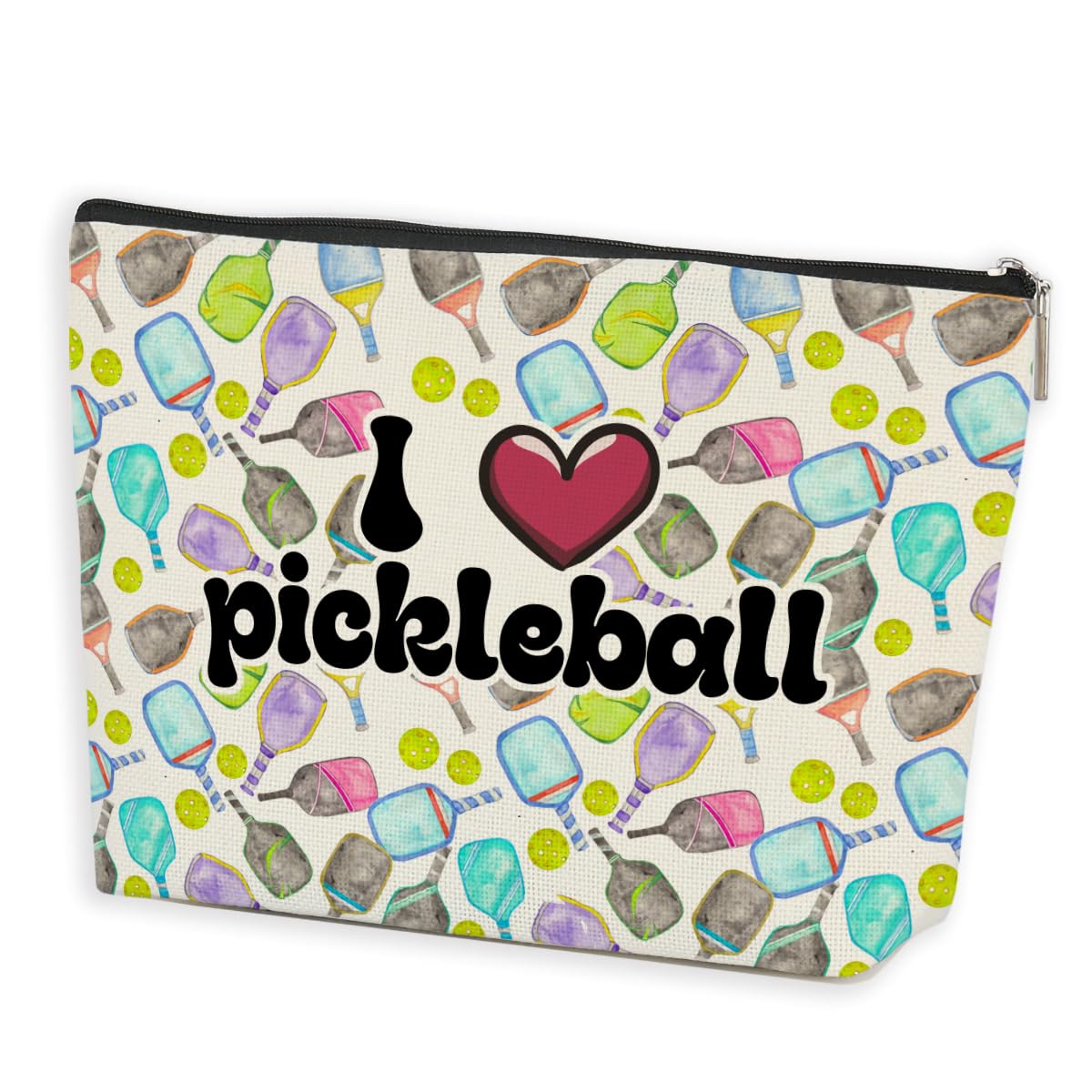Pickleball Makeup Bag, Pickleball Accessories, Pickleball Stuff, Pickleball Gifts for Women Girl Sister Daughter Friend Graduation Friendship Birthday