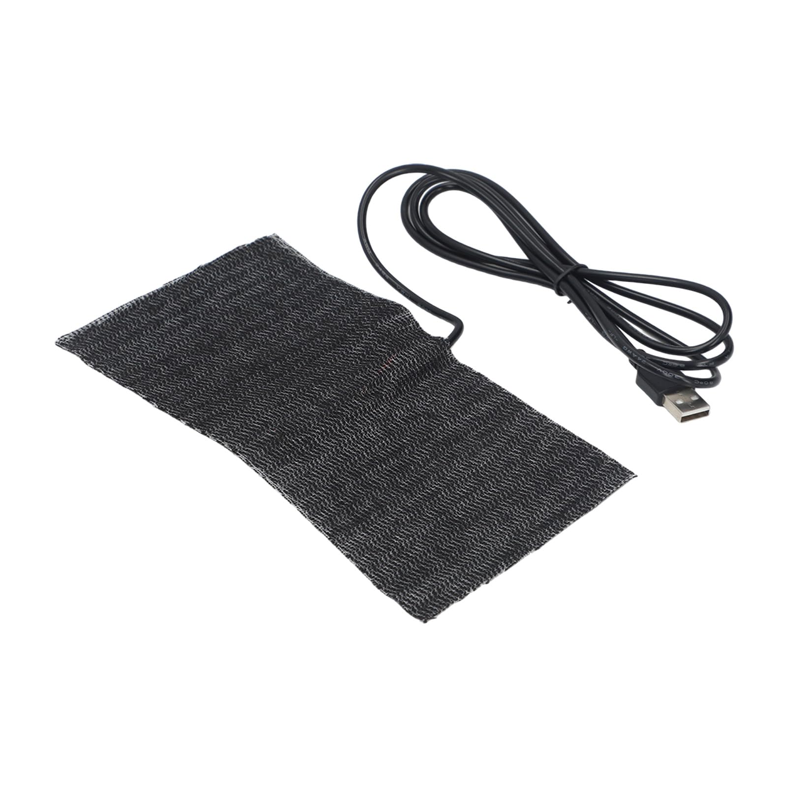 Hilitand Almohadilla eléctrica 5V USB Calentador eléctrico de Tela Almohadilla del Calentador para la Ropa Asiento para Mascotas Calentador 35 ℃ -45 ℃, 7.87 x 3.94 Pulgadas Negro