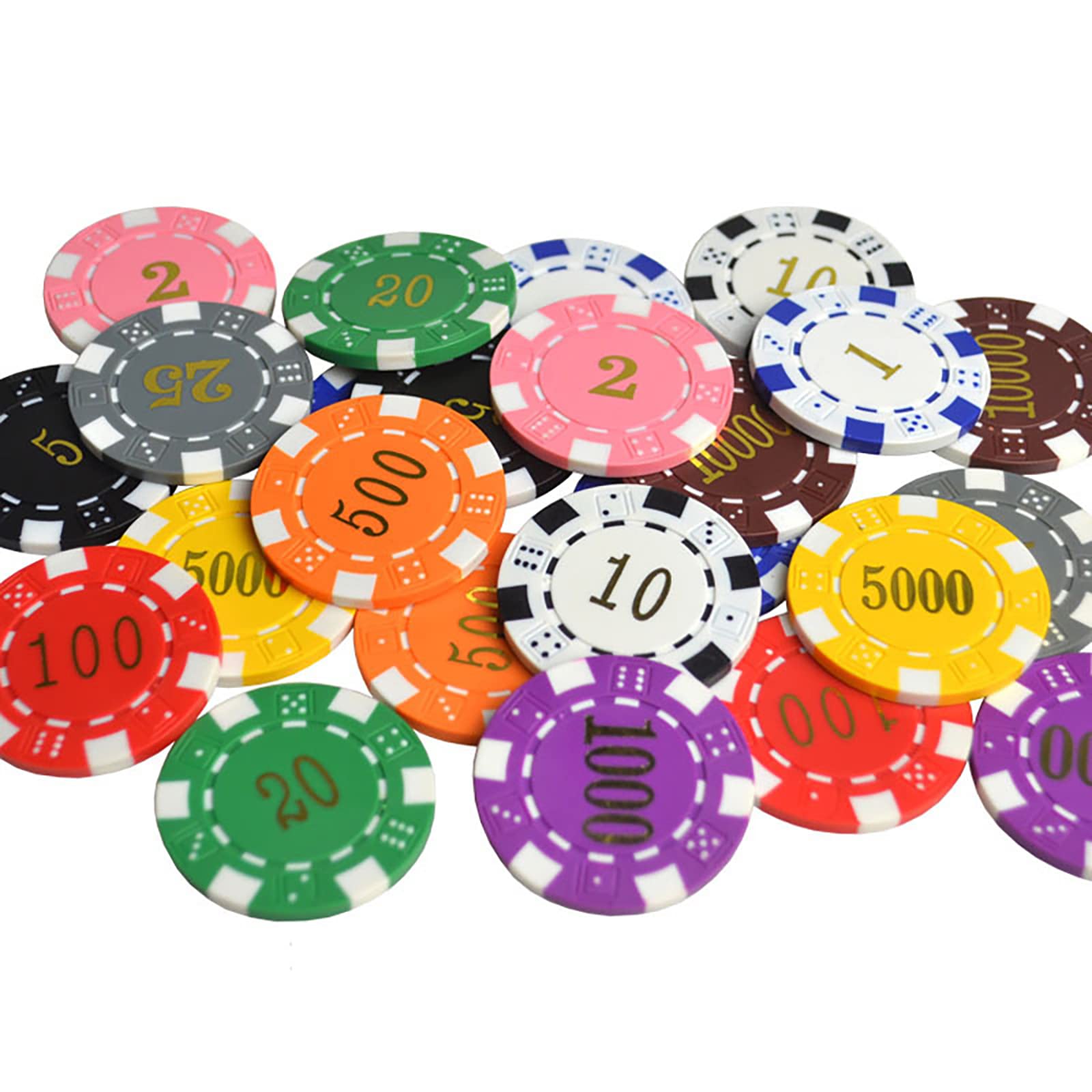 50 Fiches Poker Professionali YouYuer - Con Valori Per Bingo E Giochi