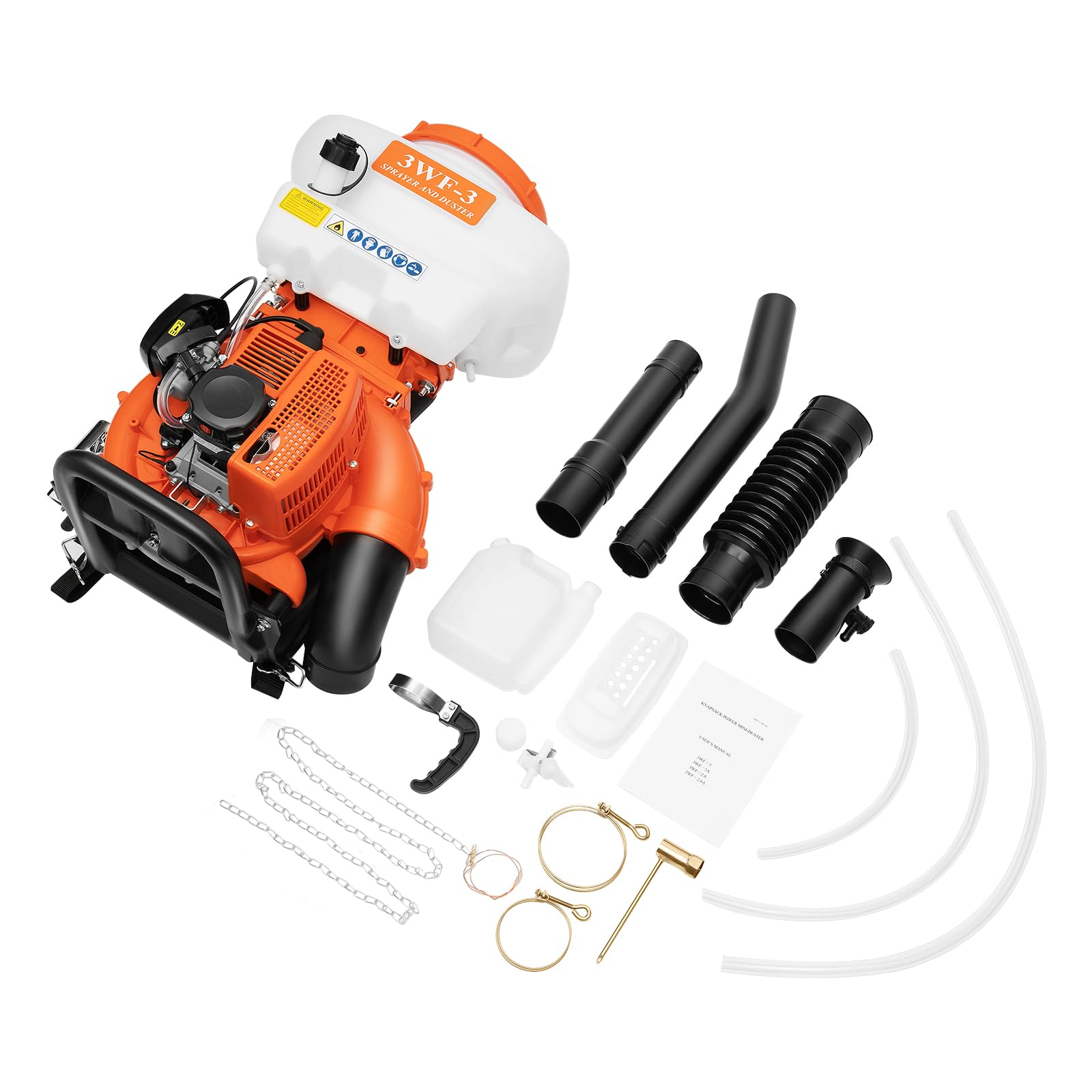 Pulverizador de mochila de 14 l, 2,13 kW, motor de gasolina de 2 tiempos, alcance de 12 m, para agricultura, bienestar animal
