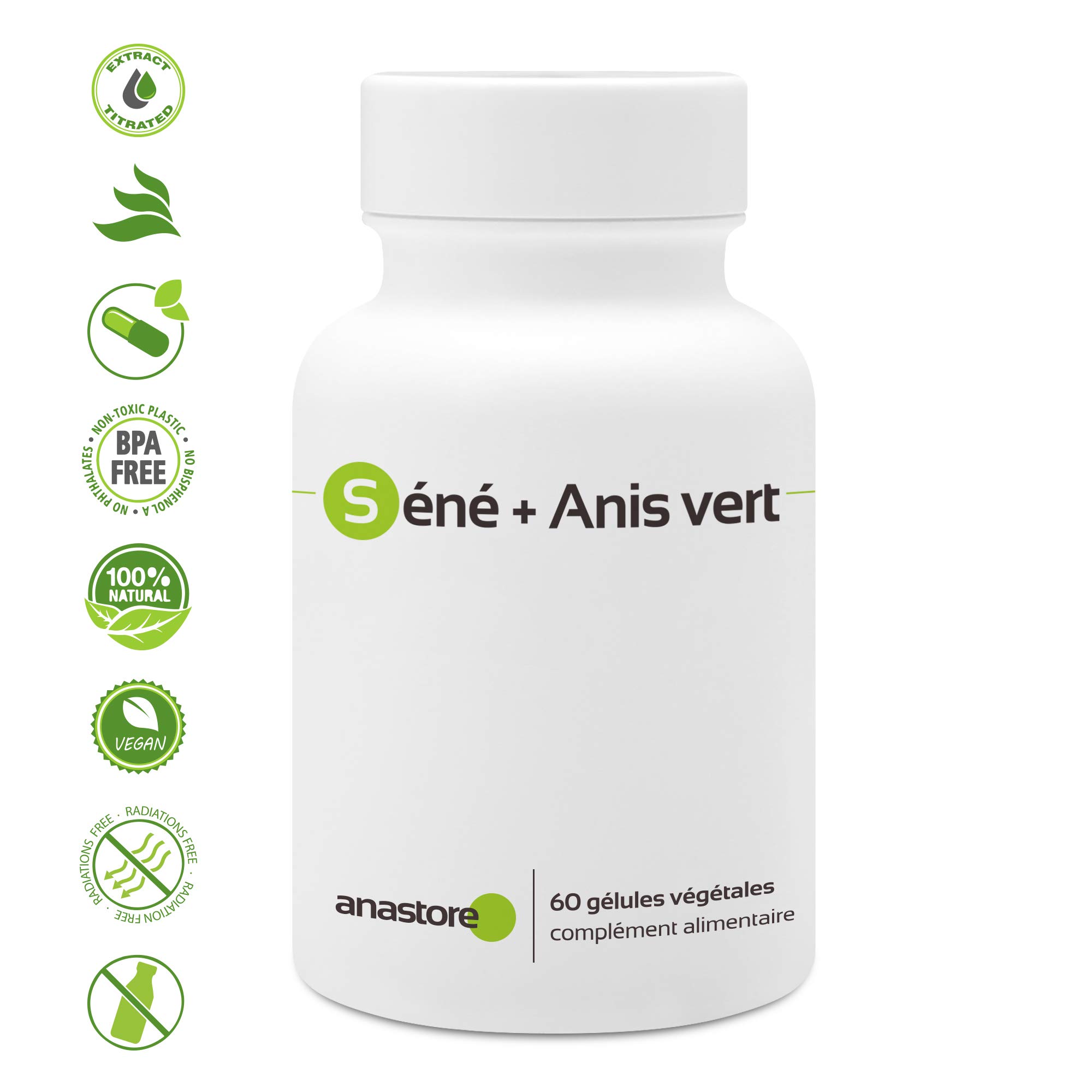 LAXANTE NATURAL * Sen + Anís Verde * OFERTA 3+1 GRATIS *320 mg / 240 cápsulas *Extracto de hojas de sen titulado máximo al 8% en senósido B, extracto concentrado 4:1 de fruto de anís verde * Digestión