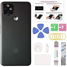 GREEN FUSION Compatible with Pixel 4a 5G Back Glass Cover Replacement, Pixel 4a 5G Back Glass for All Carriers, includes Repair Tools & Instruction, Black
