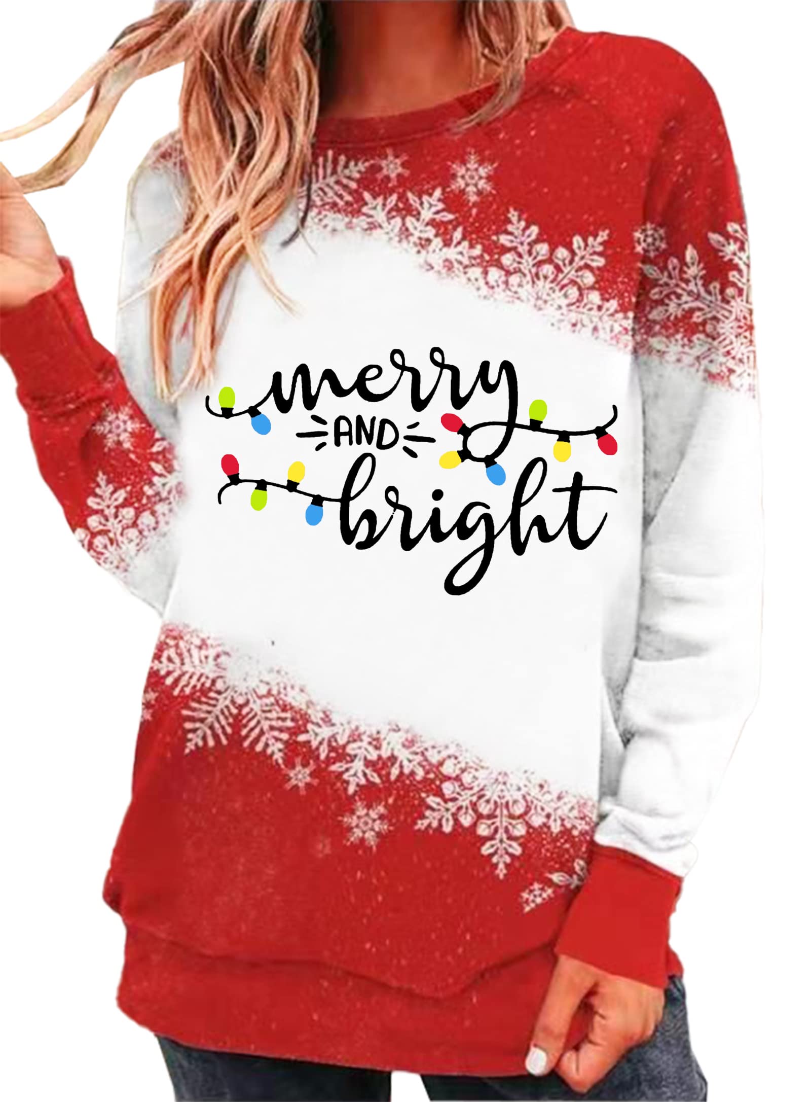 LAZYCHILDMerry Christmas Shirts for Women Christmas Tree Graphic Print Short Sleeve Vintage Xmas Holiday Tops