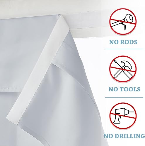 Miniatura 3 de RYB HOME Cubiertas de puerta para oscurecer la habitación, 80 pulgadas, cortina de puerta francesa de privacidad, cortina de ventana resistente para