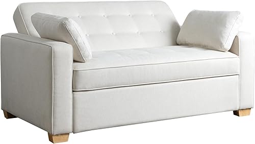 Miniatura 42 de Serta Ainsley Sofá biplaza con cama extraíble de microfibra Java Full Java,Carbón vegetal,Gris claro,Ostra,Azul marino