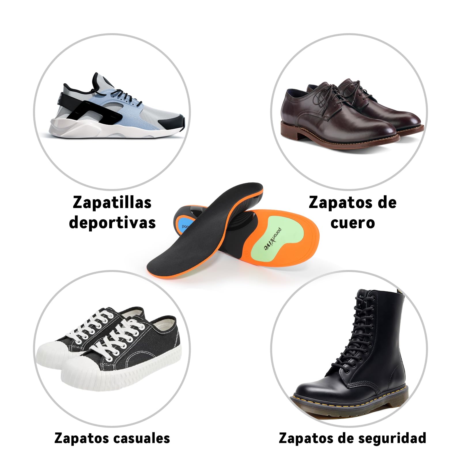 Plantillas Fascitis Plantar para Pies Planos 36-47 EU