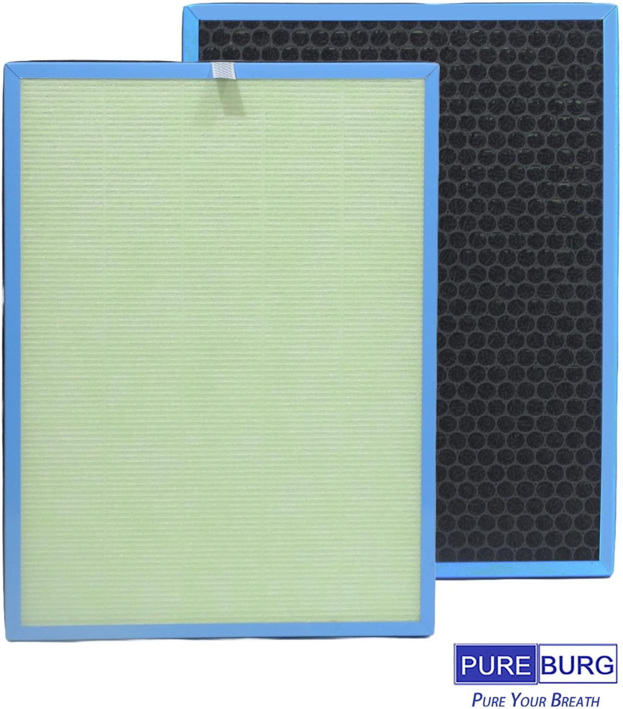 PUREBURG Replacement Filter Compatible with BONECO P400 Air Purifier Fits A401 A402 A403,2-Pack H13 HEPA Activated Carbon 3-Stage Filtration - Image 4