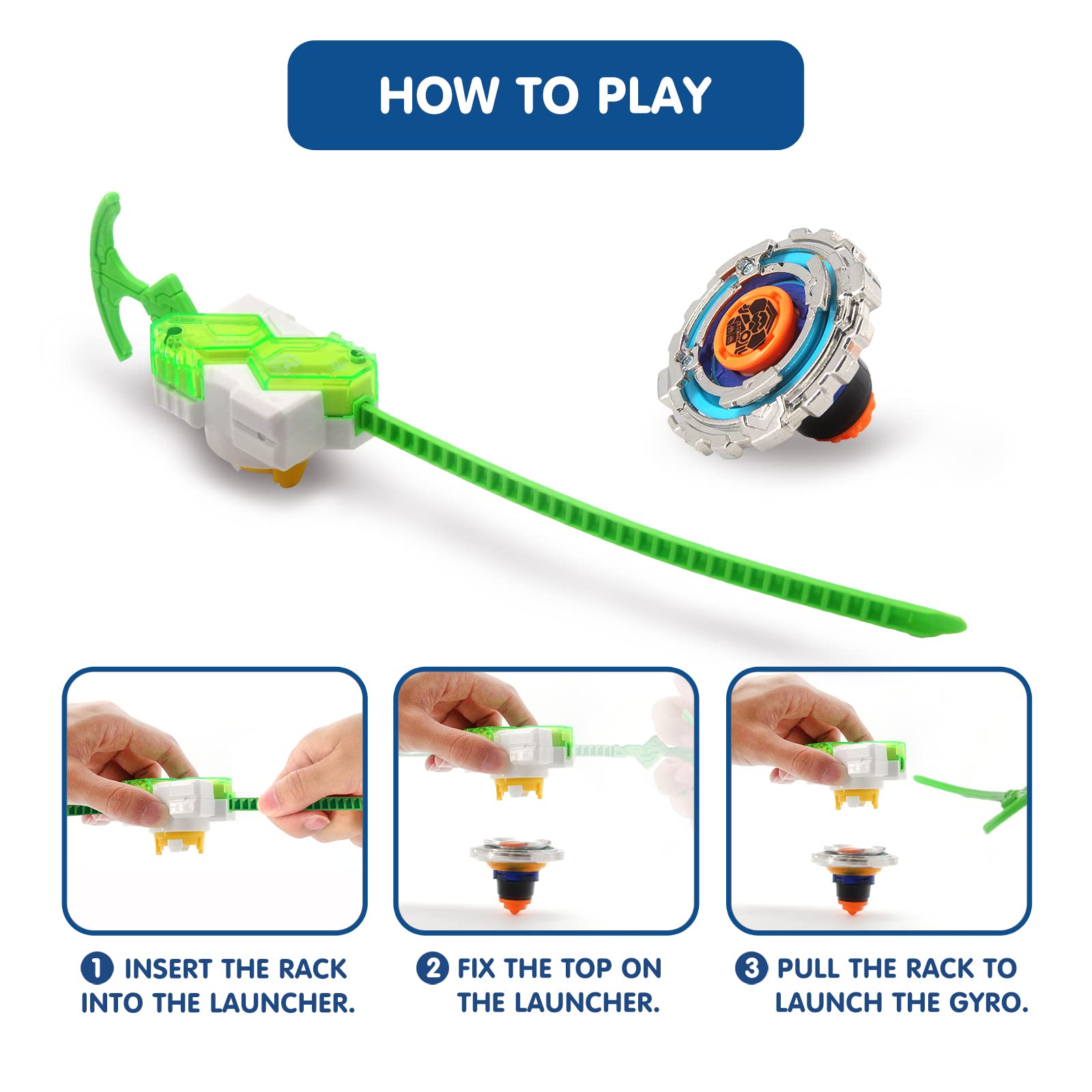 INFINITY NADO Spinning Tops para Niños de Juguete de Metal, Battle Tops Spinning Top Launcher Toy Boys, Infinity Nado Spinning Tops Boys 5+ Years, YW624602 Shadow Shark Delver Mecha Game