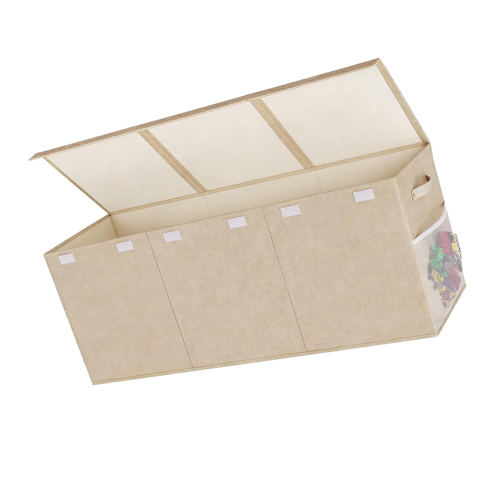 ZEPFJHE Extra Big Fabric Storage Holder Bin for Boys and Girls Having Web Pockets and Sturdy Construction Holder Box Fabric Toy Planner Bin
