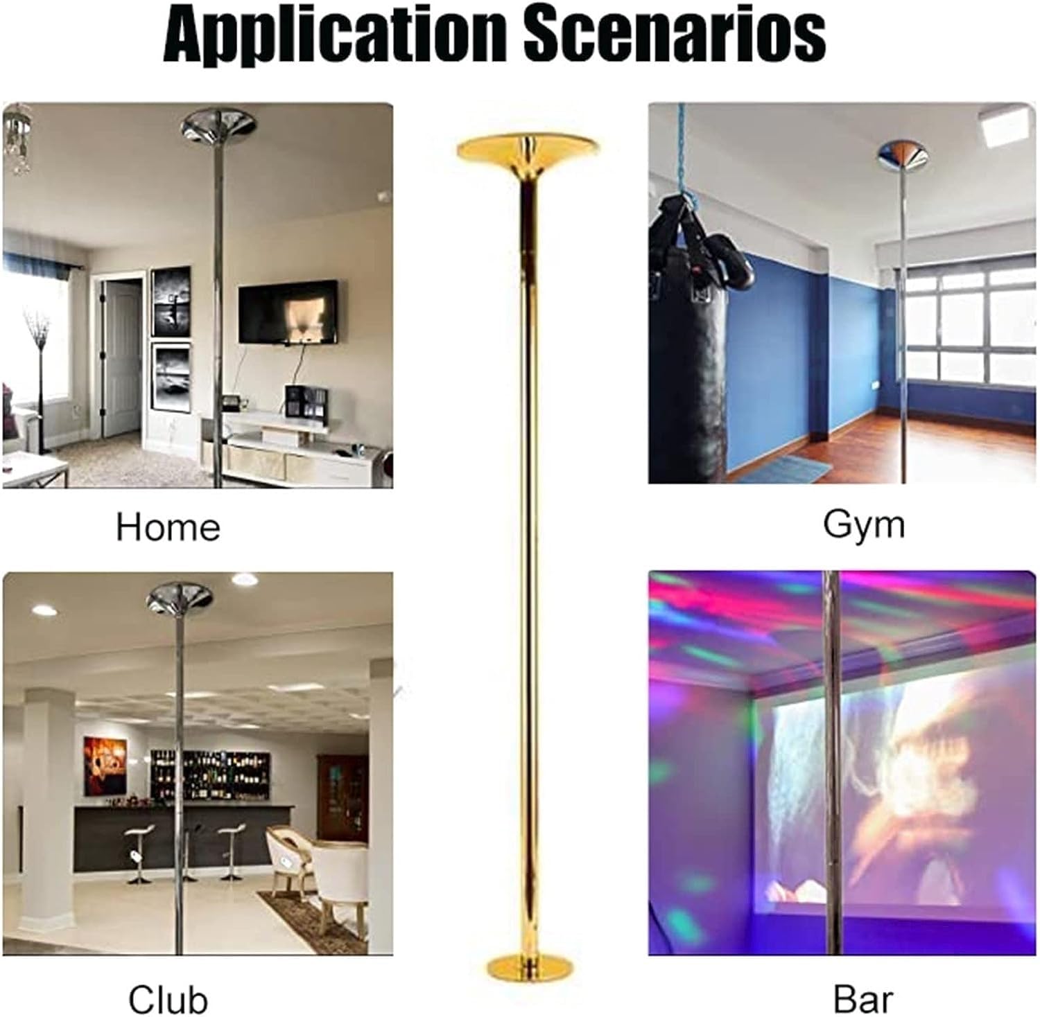 Amazon.co.jp: ポールダンス フィットネス ゴールドストリッパーポール