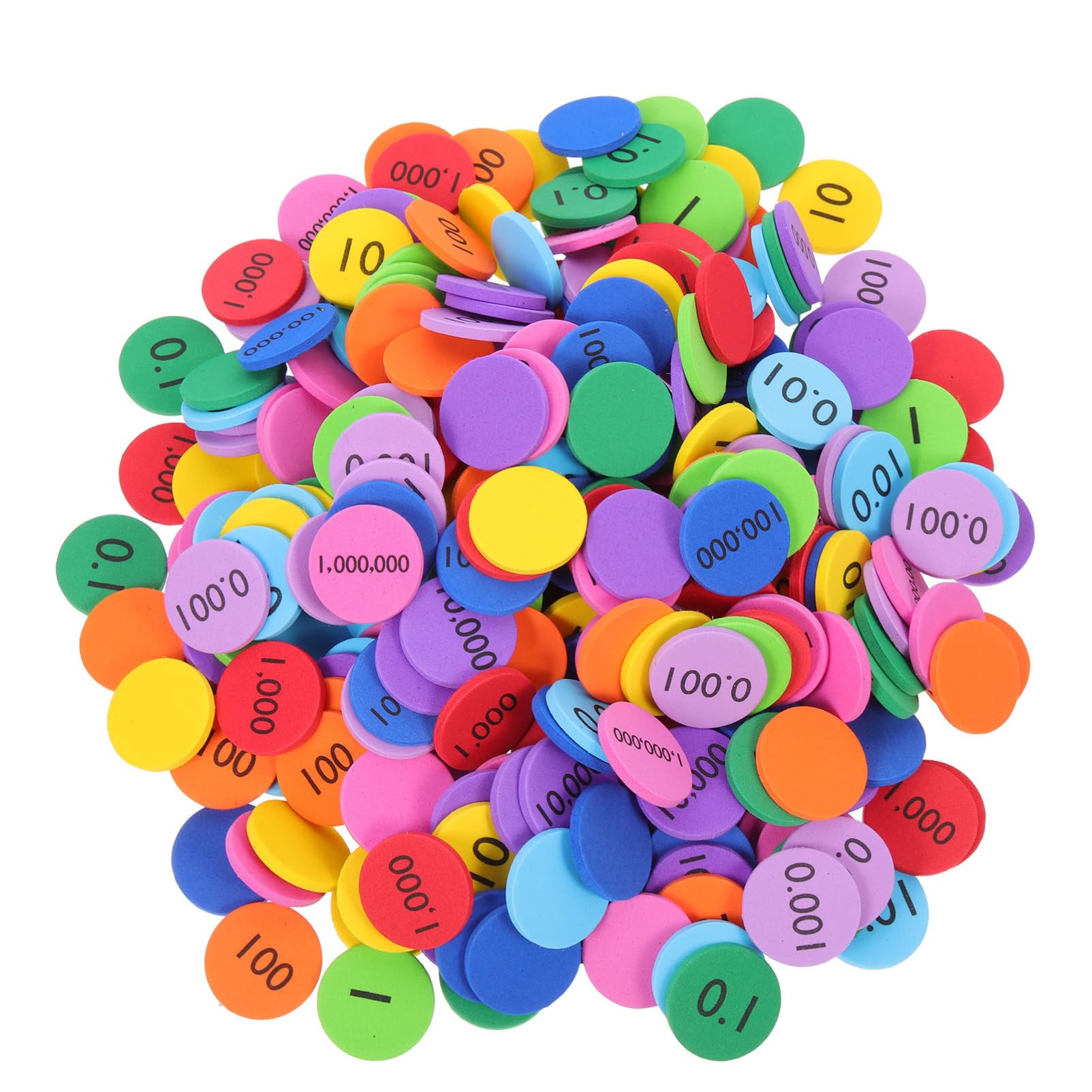 Place Value Disks 160Pcs - Counting Chips Math Counters for Kids Kindergarten, Math Teacher Supplies, Base Learning Props Math Value Disks for Elementary School