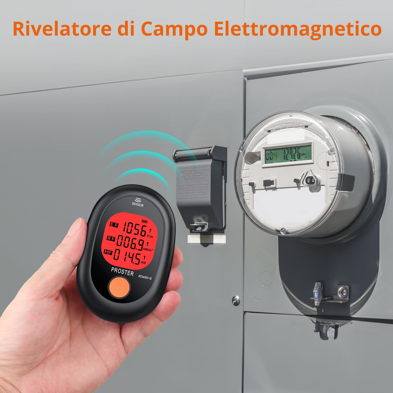 Proster Mini Misuratore EMF 3 in 1 Portatile Rilevatore Digitale di Radiazioni per Campi Elettromagnetici EF RF MF Torri Cellulari 5G Rilevatore di Segnale WiFi per Ispezioni EMF in Casa Ufficio