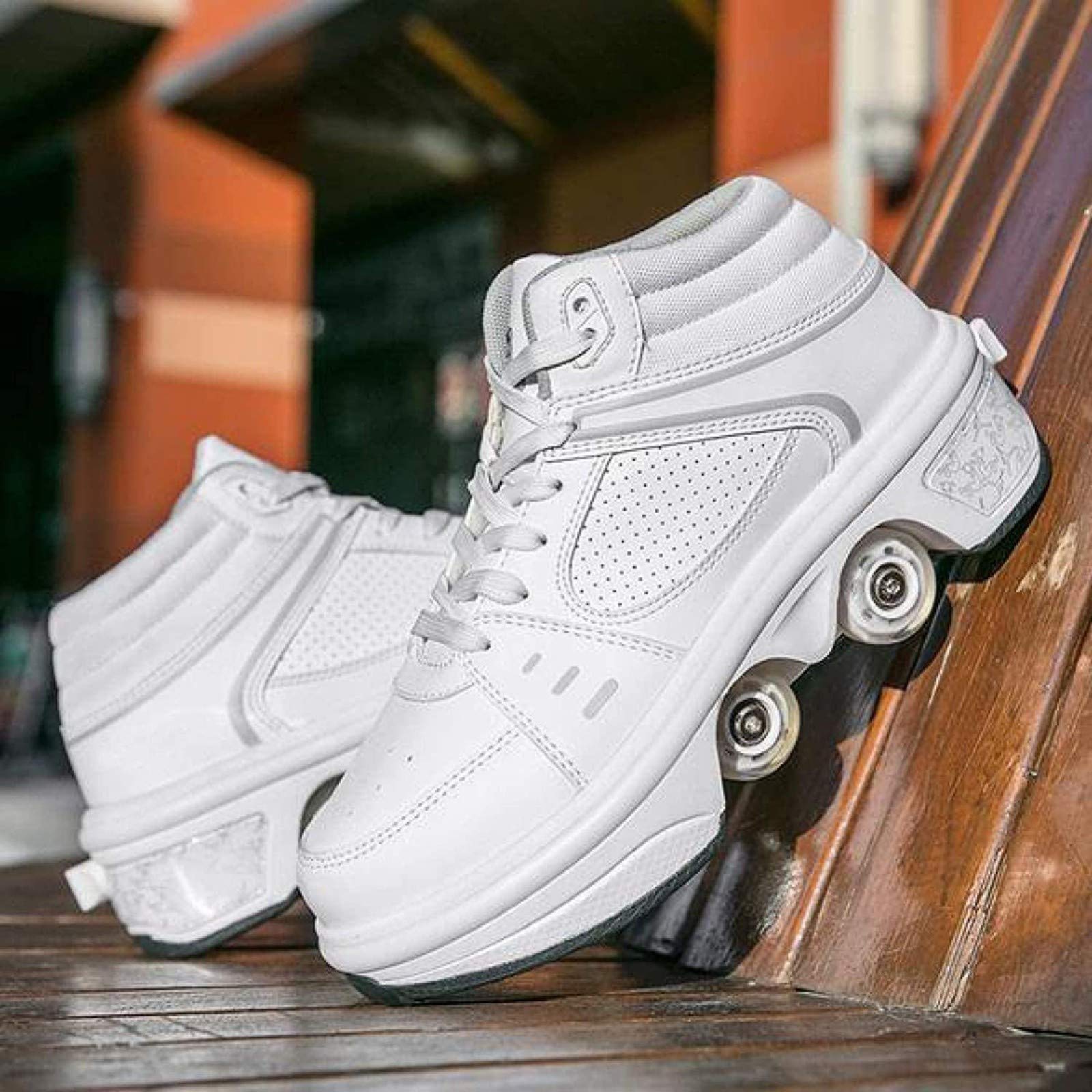 Patines De Hielo Con Polea, LED, Multifuncionales, Con Deformación, Con Ruedas, Invisibles, Con 4 Ruedas, Patines, Patines, Niños, Deportes Al Aire Libre, Para Adultos, Unisex
