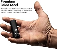 Vista 3 de Capri Tools - Llave de vaso de impacto profundo, 3/8 pulgadas, 6 puntos, métrica