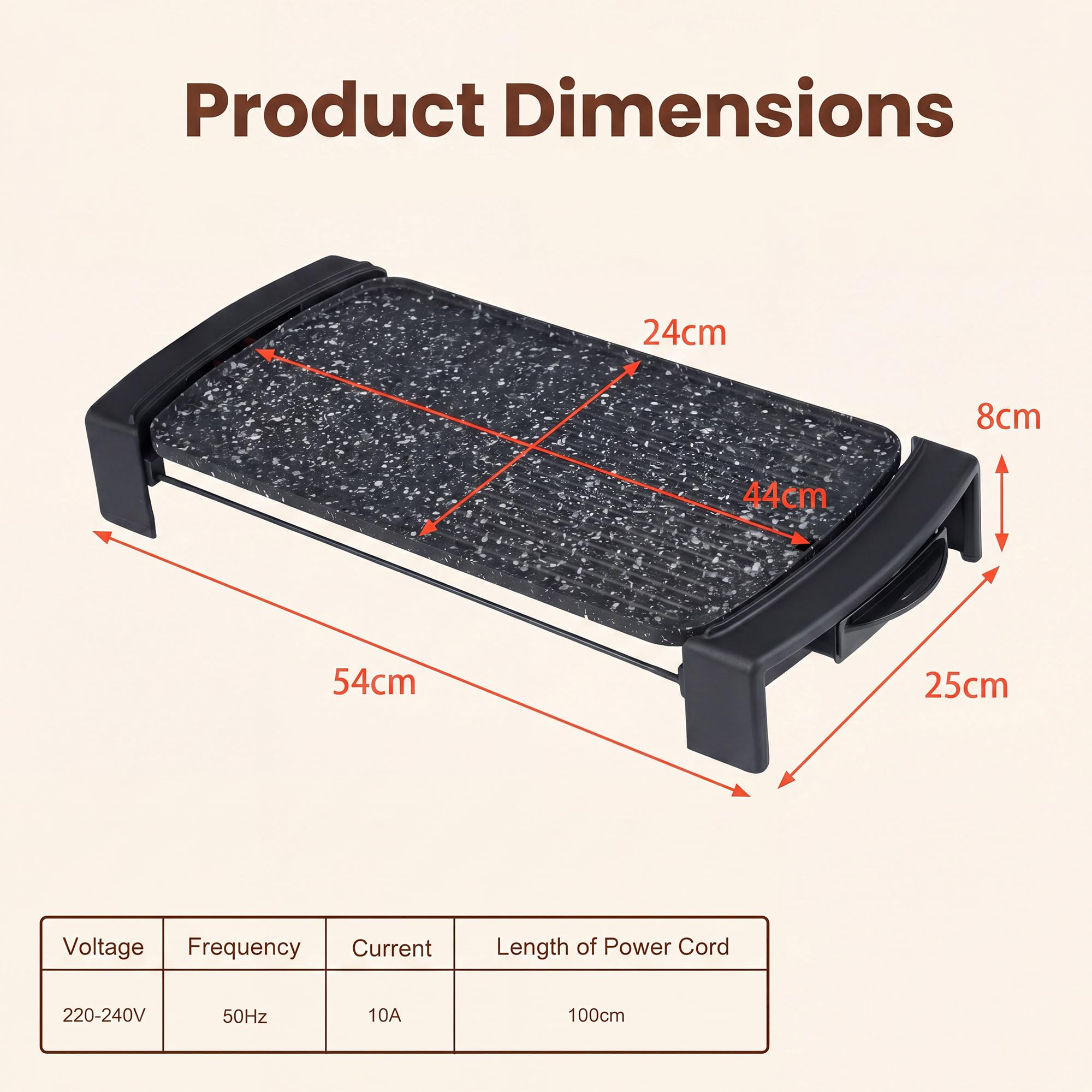 LIFEZEAL 2 en 1 Plancha Électrique 2150W, Grill Électrique Antiadhésif