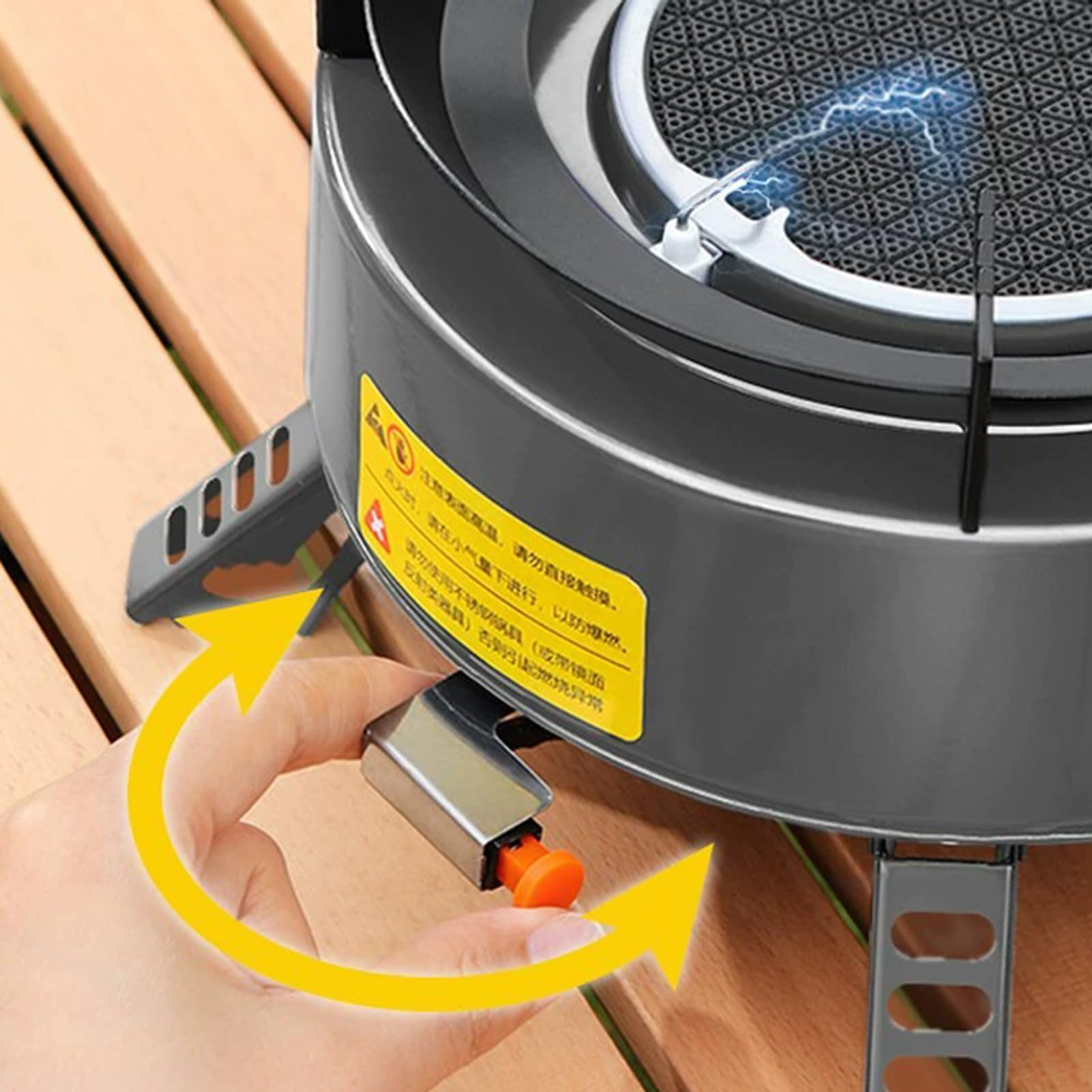 Hornillo de Camping Quemador Accesorios de Cocina a Prueba de | Quemador con Protector contra el Para Actividades al Aire Libre Senderismo Pesca Viajes Trekking Hombres Mujeres Niños