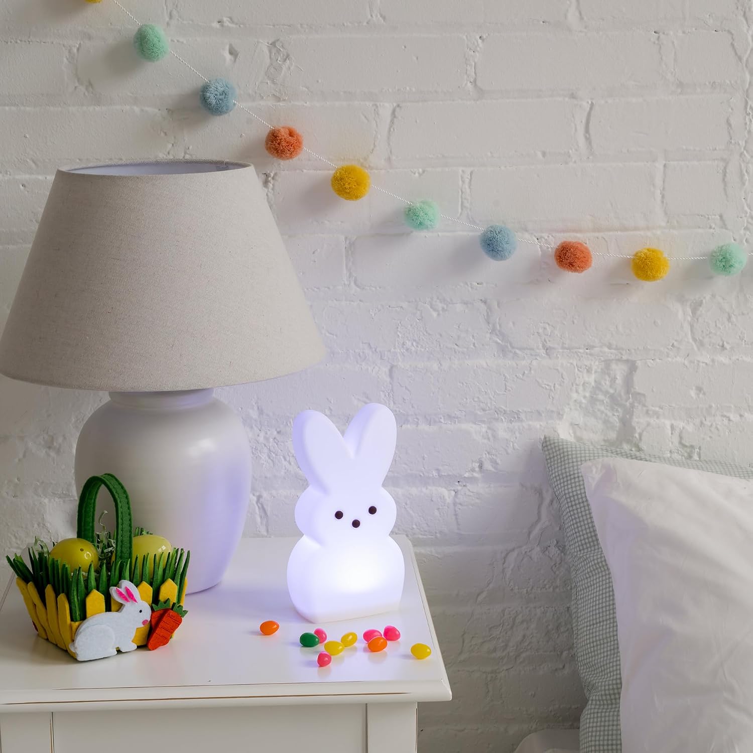 Animal Adventure | Peeps | 8” Collectible Multicolor LED Silicone Bunny Nightlight