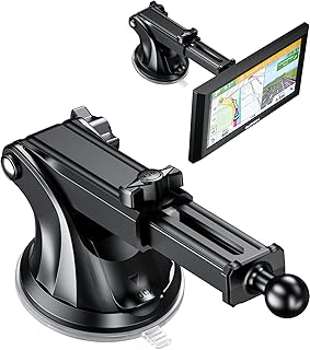 VAZESWIN 17mm Ball Car GPS Mount for Garmin, Dashboard Windshield Suction Cup Car GPS Holder for Garmin Zumo Nuvi Dezl Drivesmart Drive Driveassist RV StreetPilot DriveLuxe Aera DriveRrack
