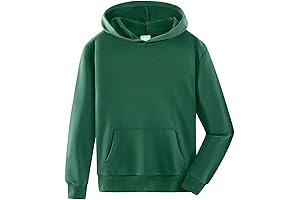 Kids Classic Green Hoodie, Super Soft Pullover Sweatshirt for Children