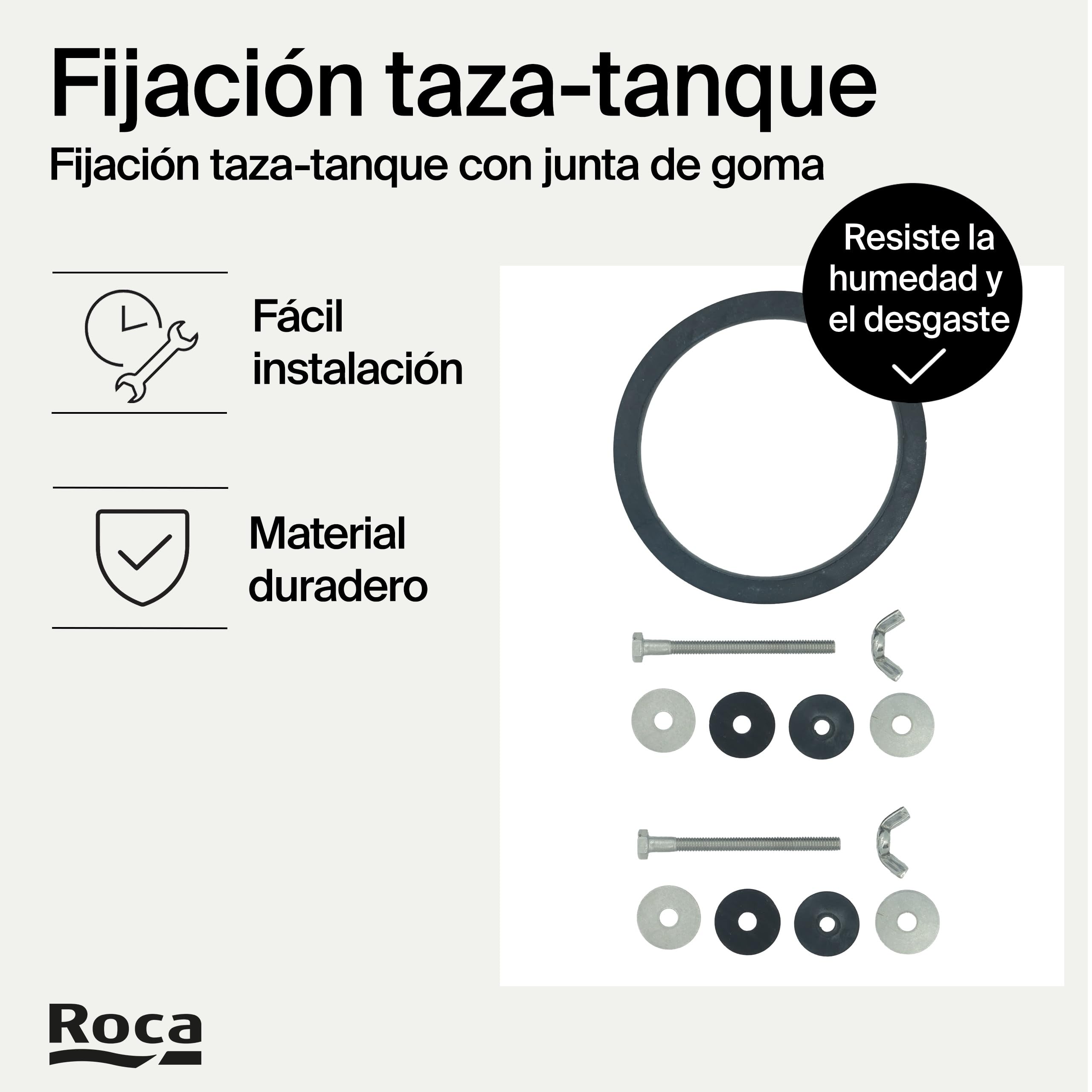 Roca AV0008000R - Fijación y junta de Plástico para taza tanque Esférico varios modelos Roca