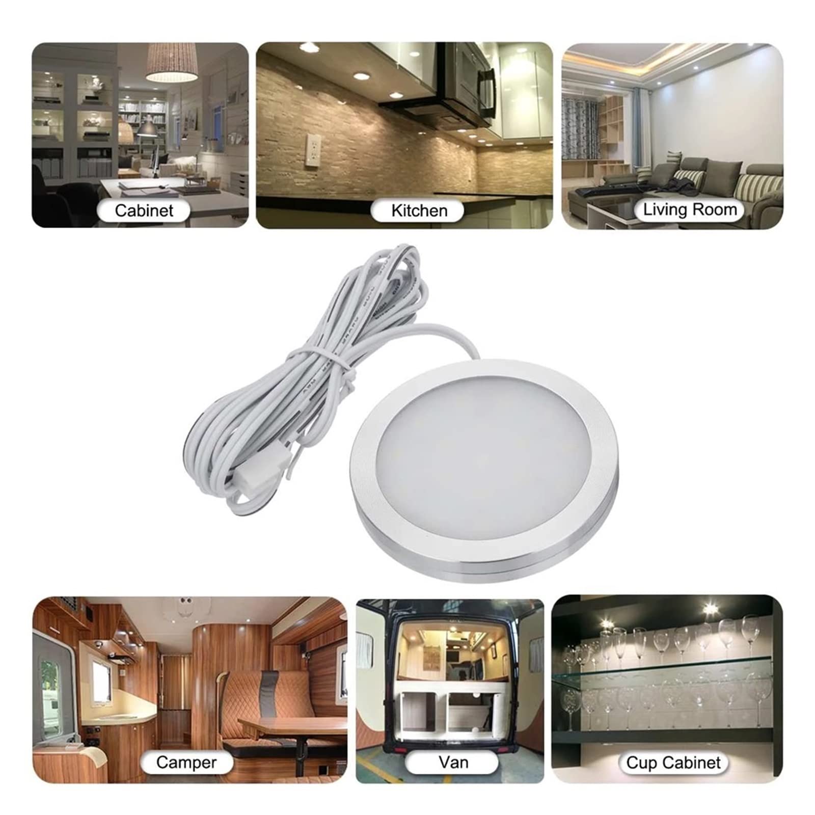 4 szt. Akcesoria do kamperów RV lampy sufitowe przyczepa kempingowa wewnętrzna lampka do czytania oświetlenie dachowe do kampera RV przyczepa kempingowa łódź(4000K-4PCS)