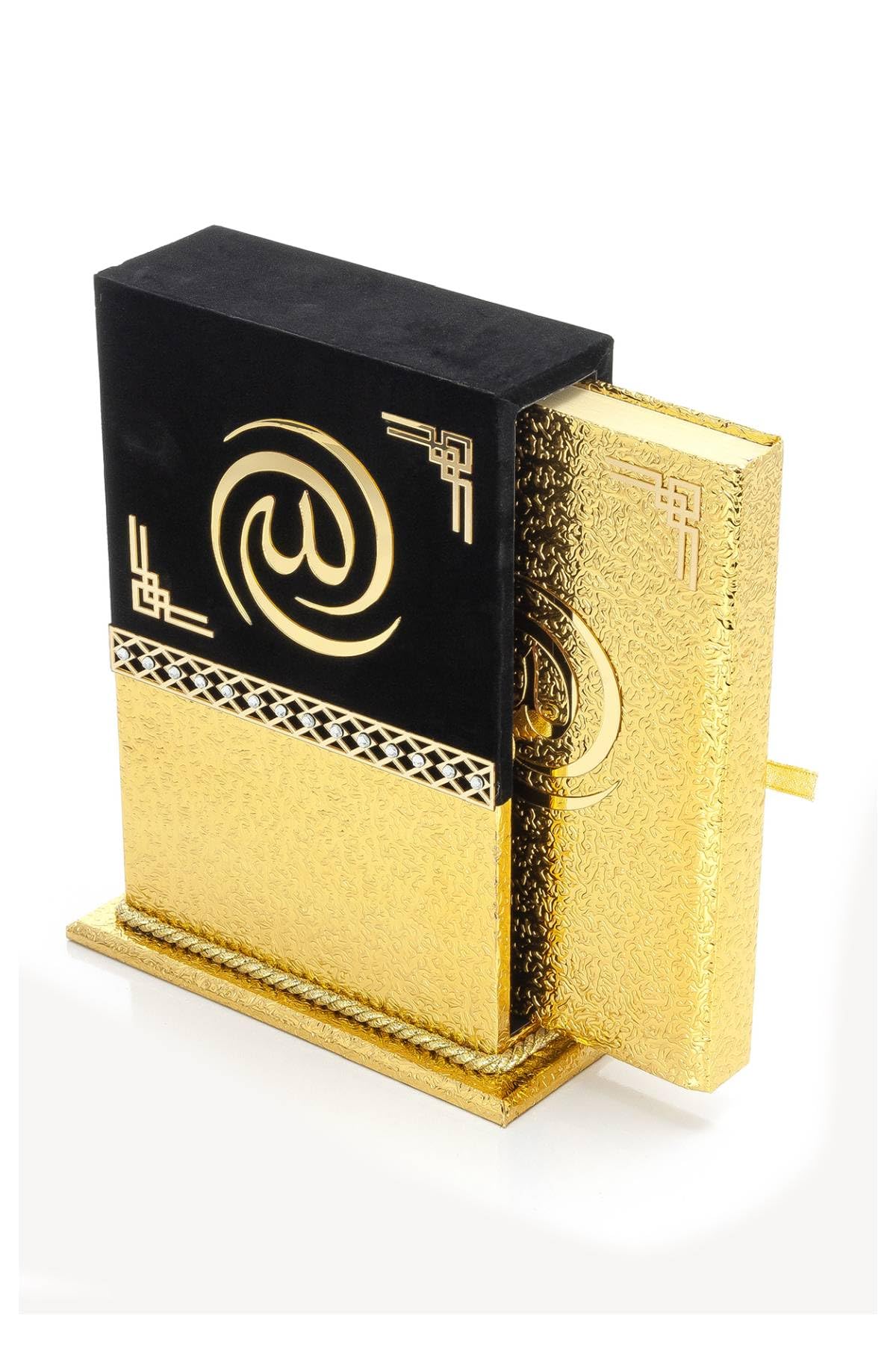 Ihvan Online Gold The Holy Qur'an, Islam Book Of Quran In Arabic With Box, Holy Muslim Book Quran, Islamic Ramadan Eid Gifts,
