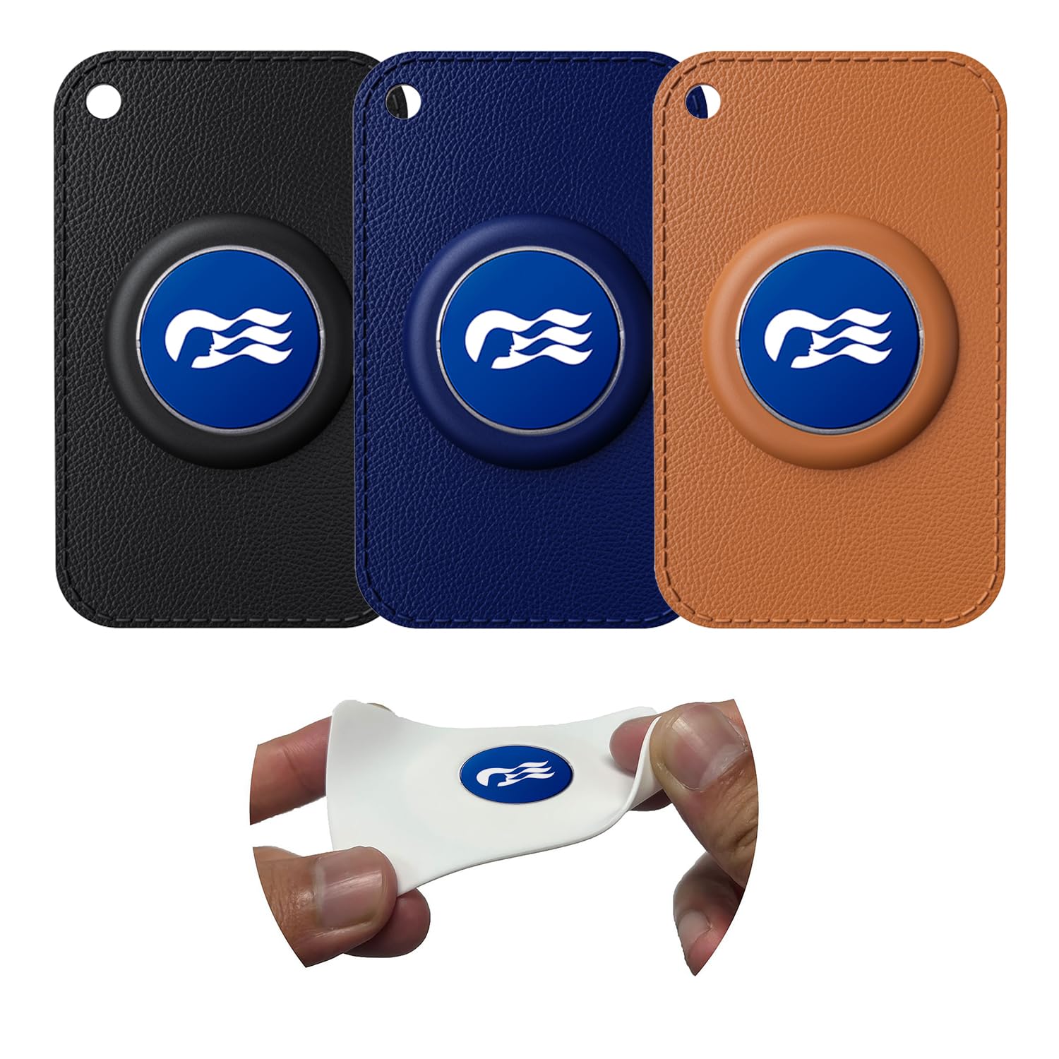 LAIDOLAILA 3 Pack Medallion Card Holder for Princess Cruise – Cruise Ship Essentials for Lanyard, Purse or Wallet, Durable Silicone Cruise Accessory (