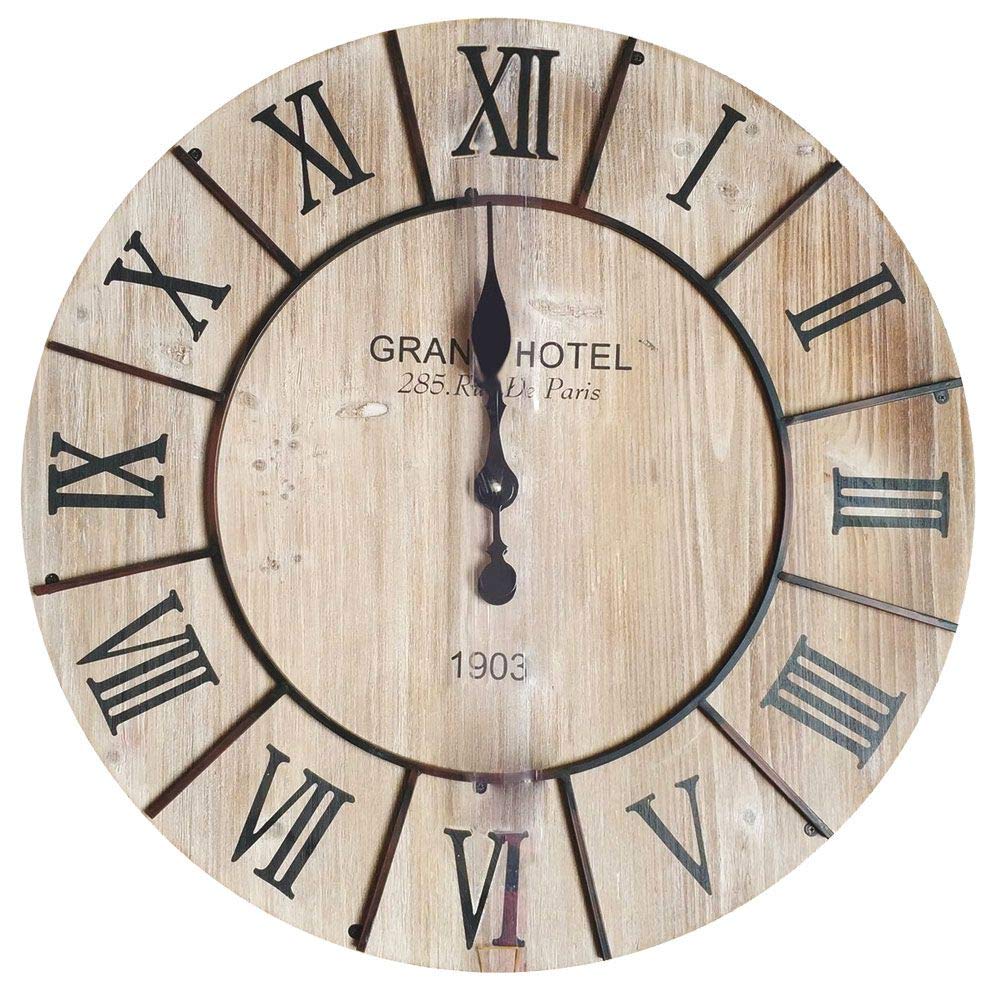 Reloj para colgar de madera Enesco regalo ideal de inauguración