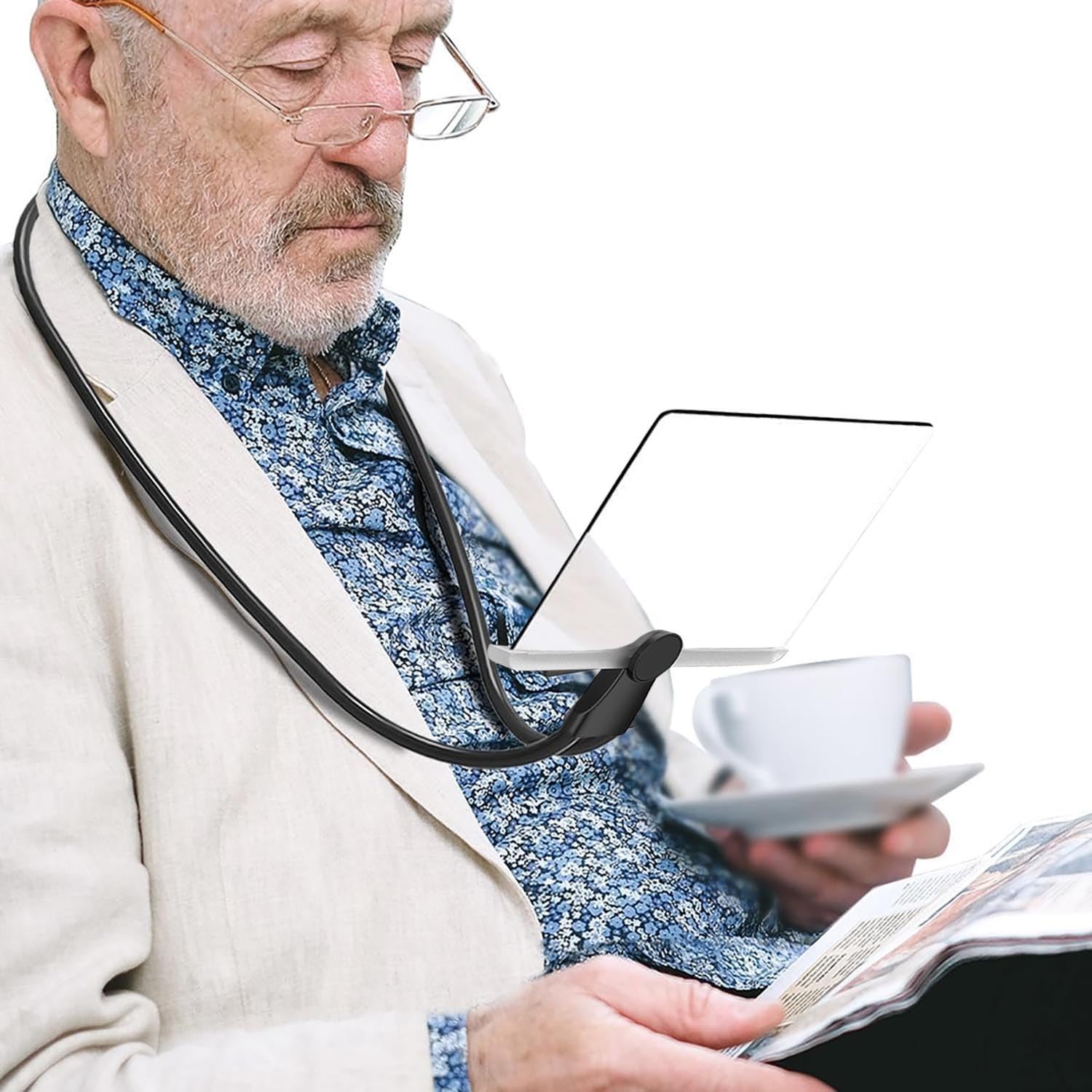 Loupe De Lecture Main Libre 5X - Loupe Pleine Page Avec Col De Cygne 105cm