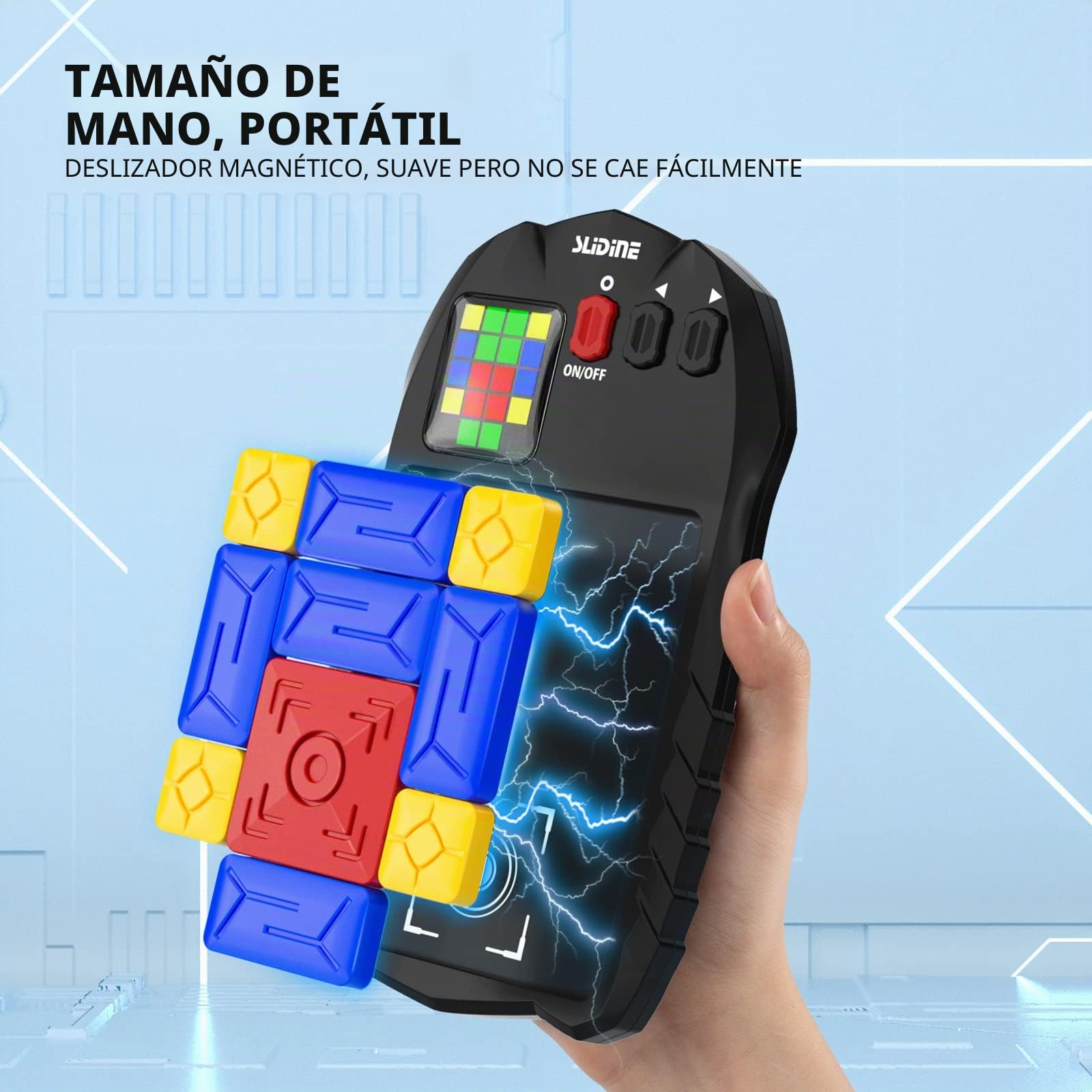 TEMI Super Slide Puzzle Game - Rompecabezas de Masa Deslizante de 500+ Horizonte, Juguetes antiestrés de Viaje, Consola de Mano, Juegos de Aprendizaje, Rompecabezas para Todas Las Edades