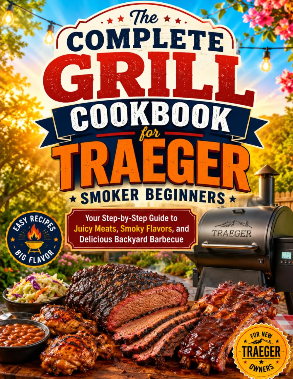The Complete Grill Cookbook for Traeger Smoker Beginners: Your Step-by-Step Guide to Juicy Meats, Smoky Flavors, and Delicious Backyard Barbecue