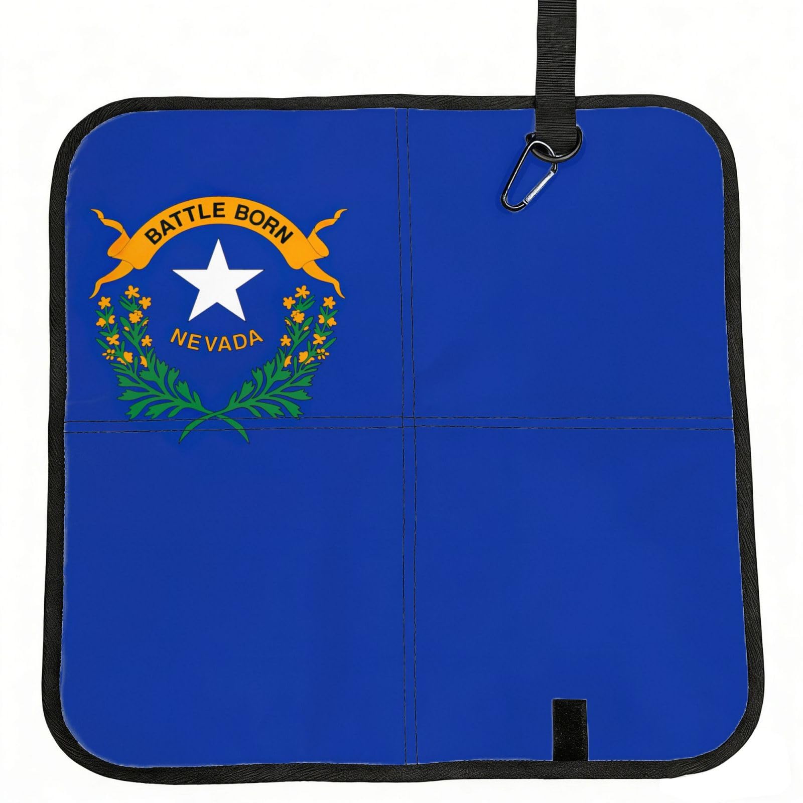 DIEzig Nevada State Flag Printed Compact Foldable Sitting Pad Oxford Base, Portable Cushion for Fishing Sports Events