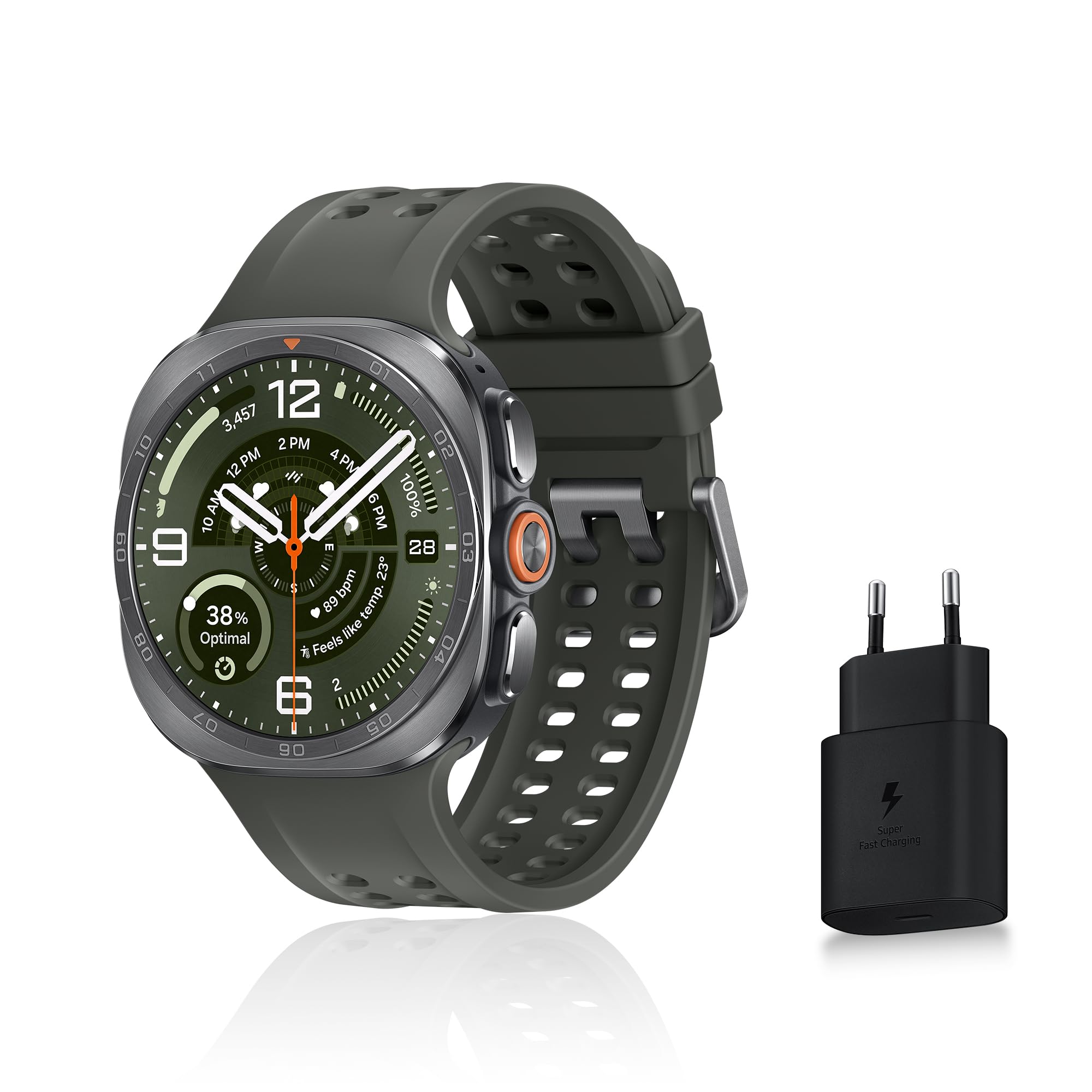Samsung Galaxy Watch Ultra2, Connectivité 4G LTE, 47 mm, Argent Titane | Montre Sport pour le Trail, la Plongée, le Cyclisme avec Suivi Samsung Health, Batterie de 800 mAh, Recharge Rapide