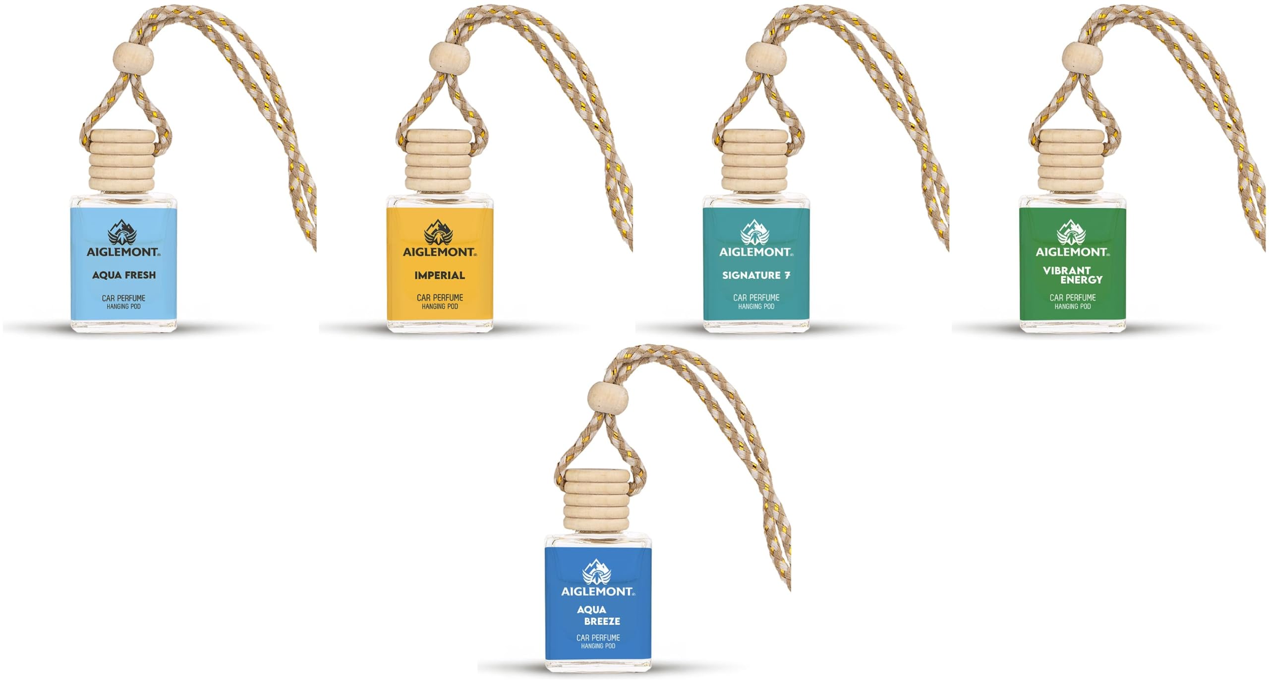 Car Perfumes combos | Aqua Fresh+ Imperial + Signature 7 Scent+ Vibrant Energy+ Aqua Breeze| Combo of 5 | 10 ml Each-image-45