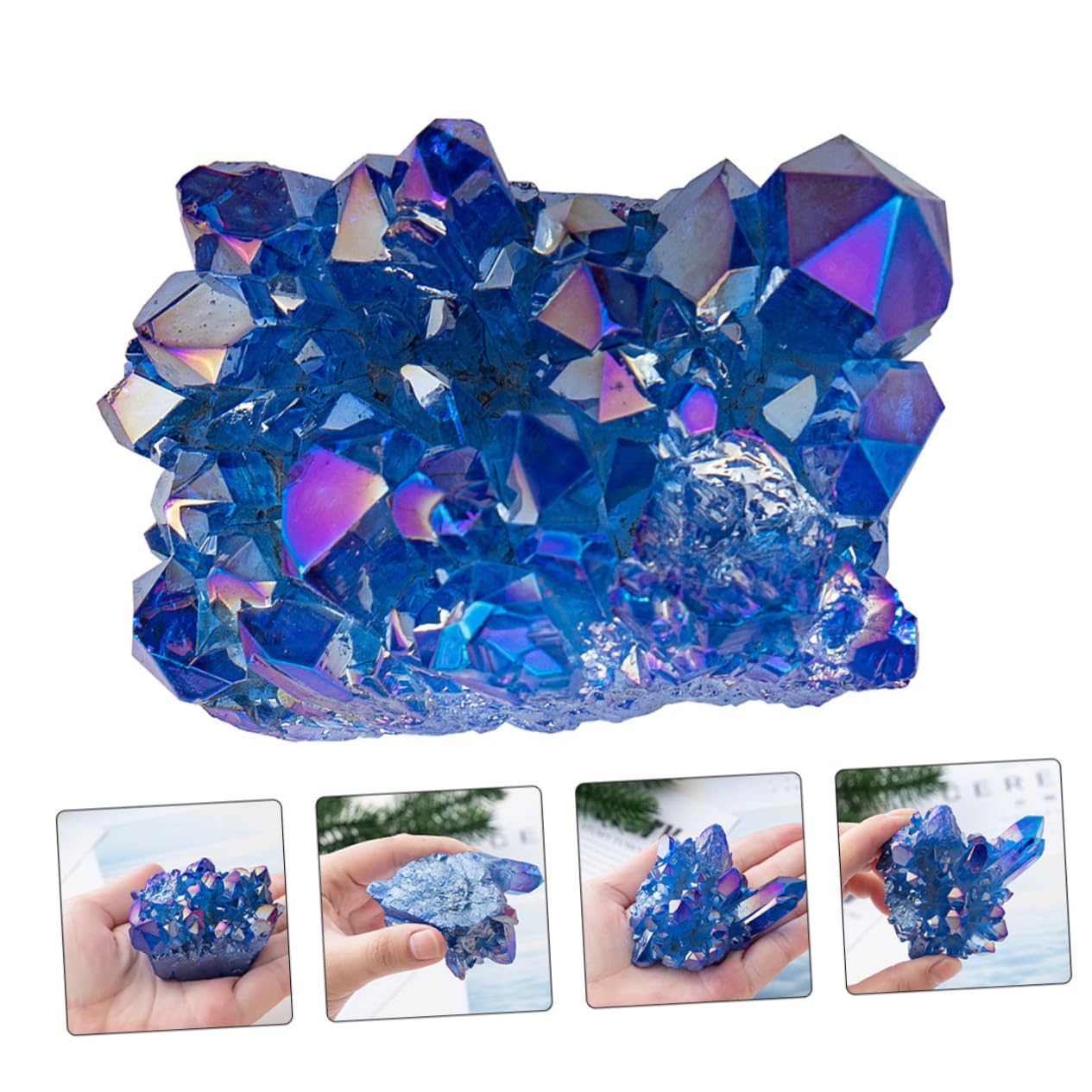 UPKOCH 3 Stück Cluster Förmige Quarz Dekorationen Geode Hängende Natursteine Ornament Natursteine Schmuck Natürliche Edelsteine Natursteine Beschläge Aquarium