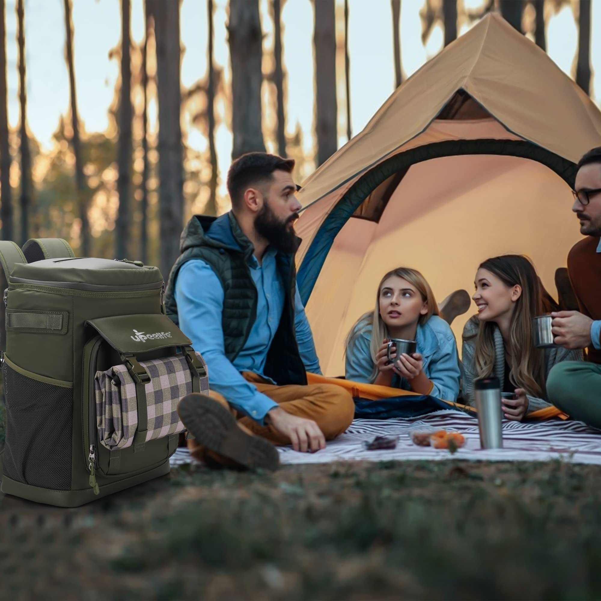 Zaino Termico 30 Litri Impermeabile - Per Picnic, Spiaggia, Campeggio, Con Cinghia Coperta - Foto 10