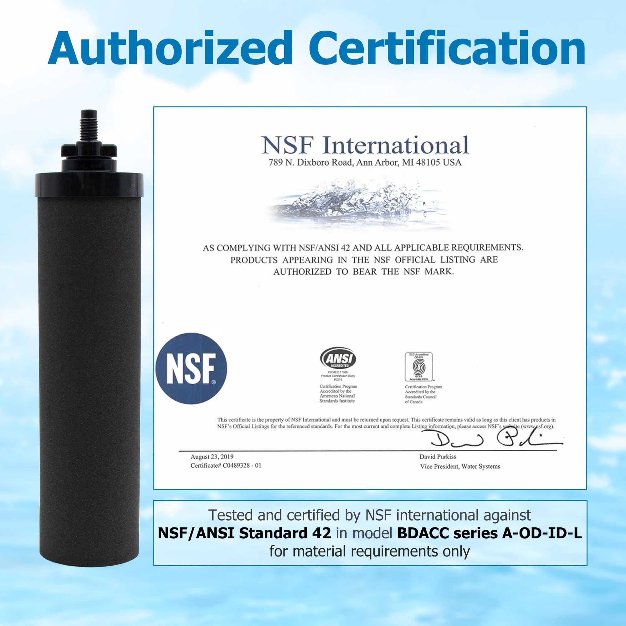 Filtro de agua de repuesto para filtros de carbón activado negro BB9-2®, paquete de 4