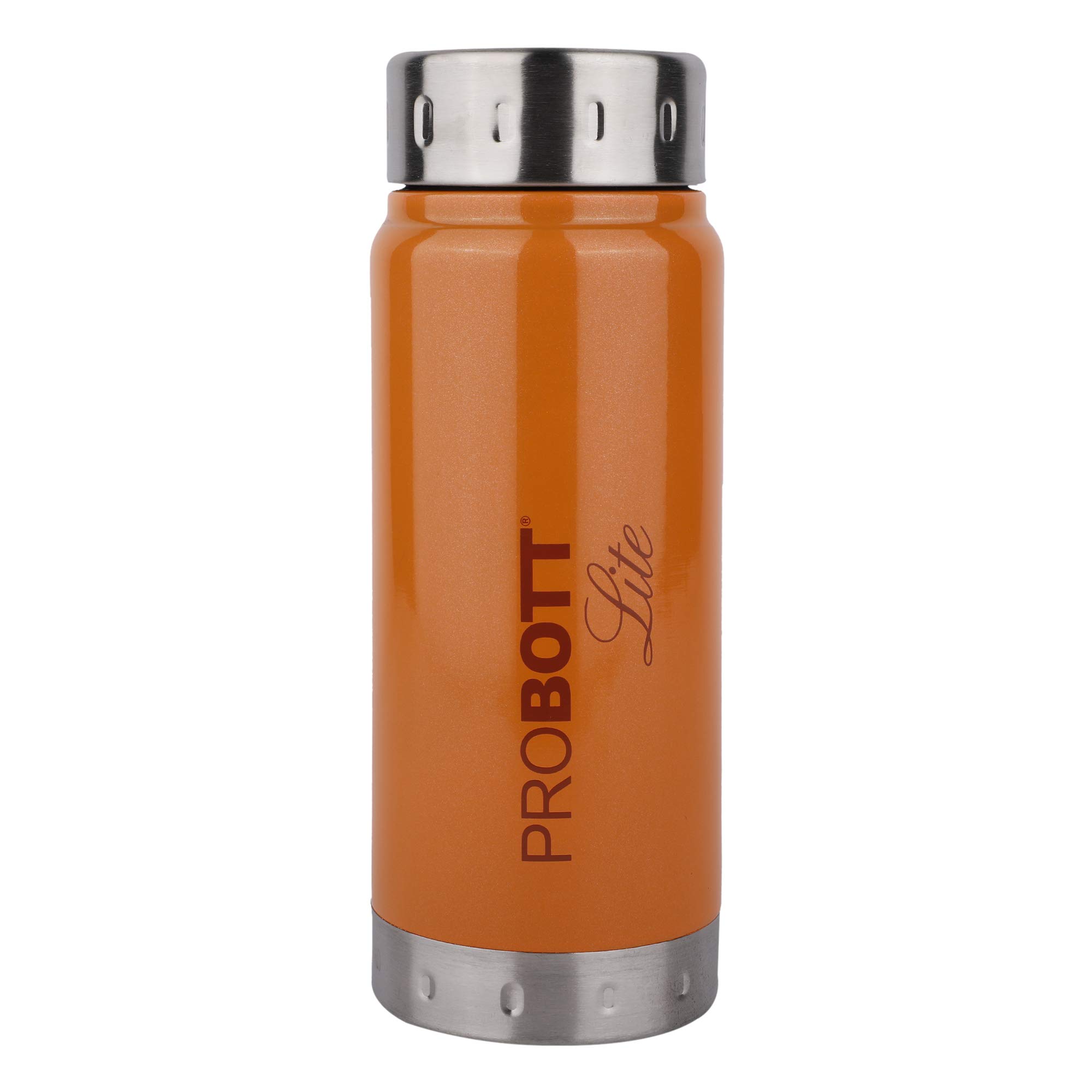 Probott Freeze 750ml Single Wall Stainless Steel Water Bottle 0.75 LTR Fridge Water Bottle, Adults, Orange | Leakproof | Freeze | | Gym | Sports | Office | Home | Kitchen | Hiking | Treking | Travel