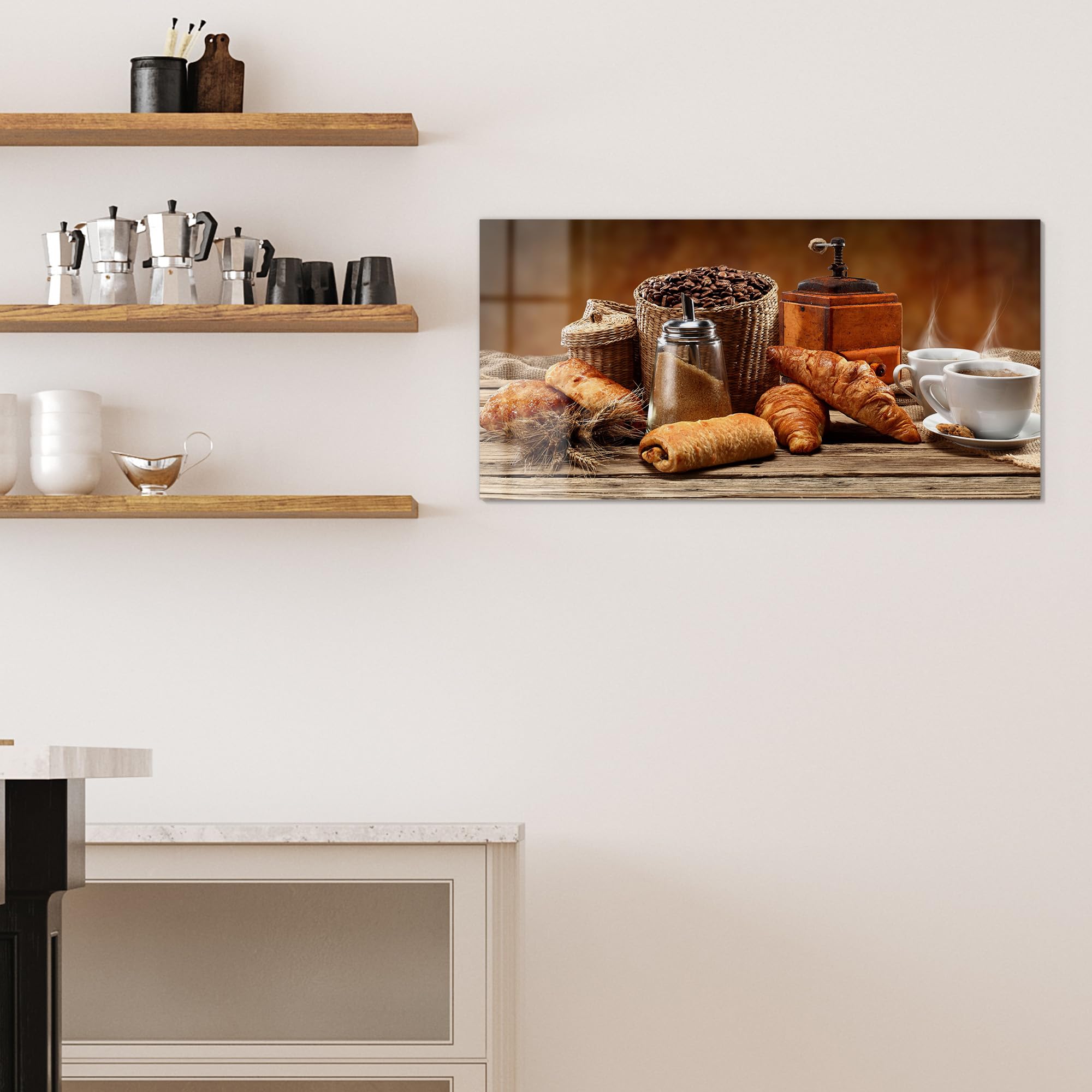 DEQORI Szklana tablica magnetyczna | wymiary 100 x 50 cm | motyw "Przyjemna przerwa" | tablica do notatek ze szkła | tablica magnetyczna z magnesami, długopisem i chusteczką do kuchni i biura |
