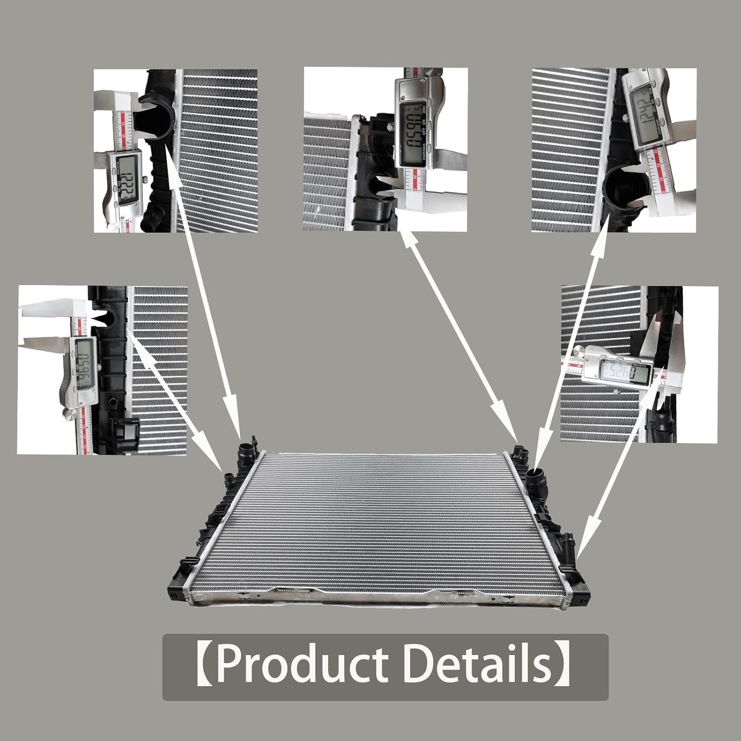 17118576997 17118743663 Radiator (Right) 17118476010 compatible with BMW 740i 640i 520i 530i 530i-xDrive 540i 540i-xDrive