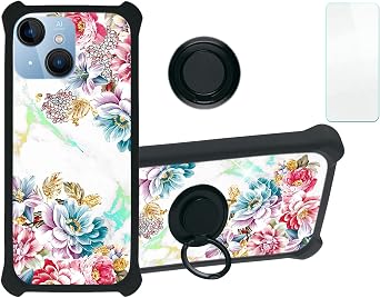 jioeuinly Case for Letv Y1 Pro Case Compatible with Letv Y1 Pro Phone Case Cover [with Tempered Glass Screen Protector][Hard PC + Soft Silicone][Ring Support] [Colorful Reflect Light] IMDH-MDH